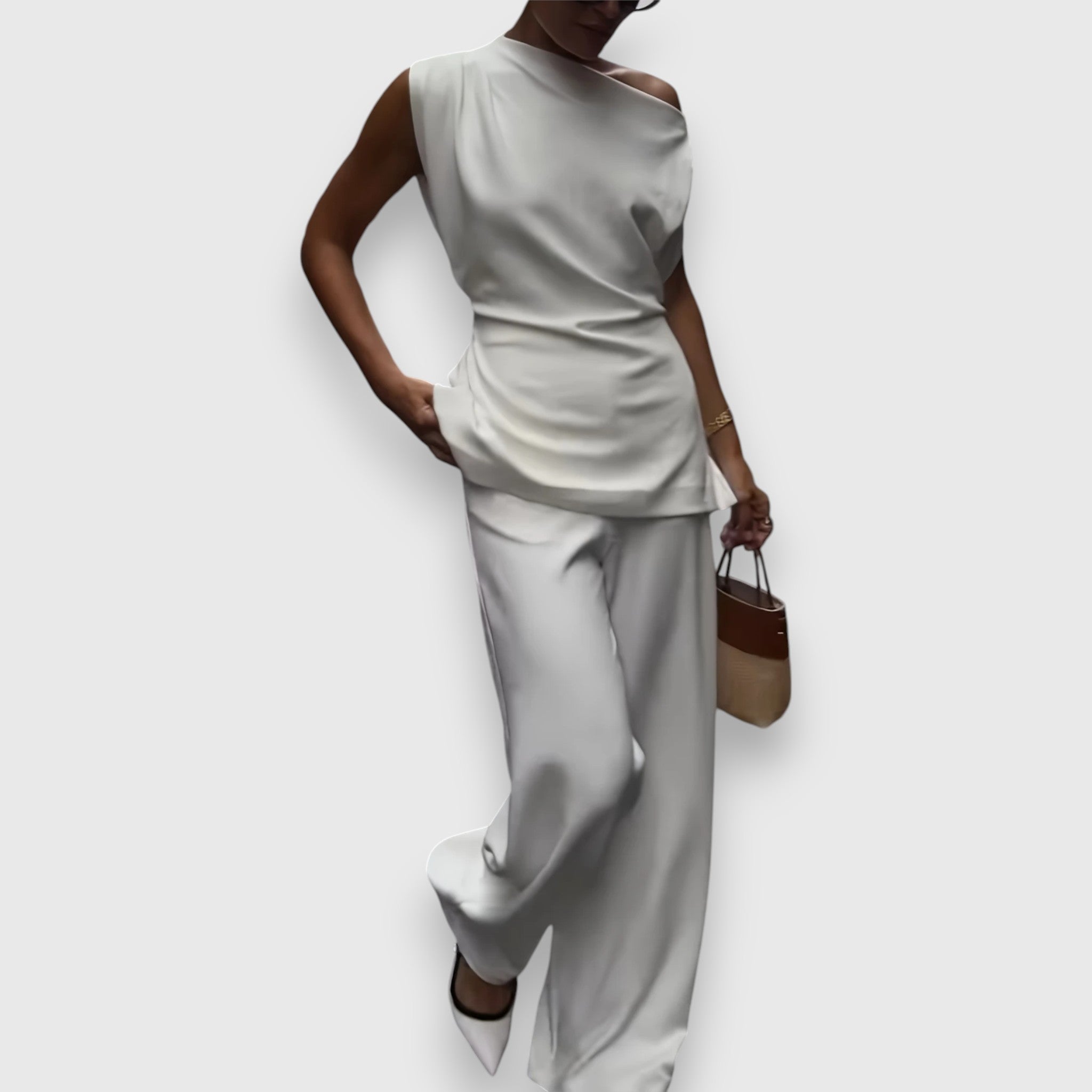 Avelyn – Asymmetrischer Zweiteiler in Offwhite