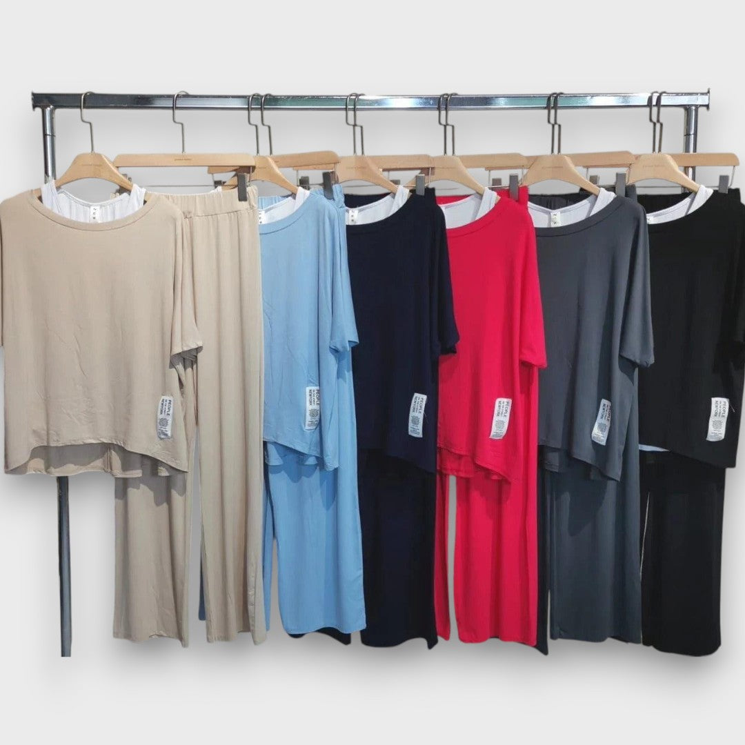 Marianna – Lockeres Set mit asymmetrischem Top - Emma Fioretti