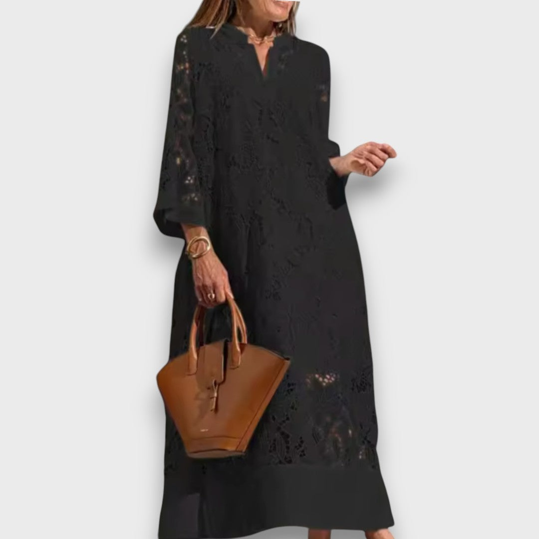 Ismee – Luftiges Kleid mit Print und kurzen Ärmeln - Emma Fioretti