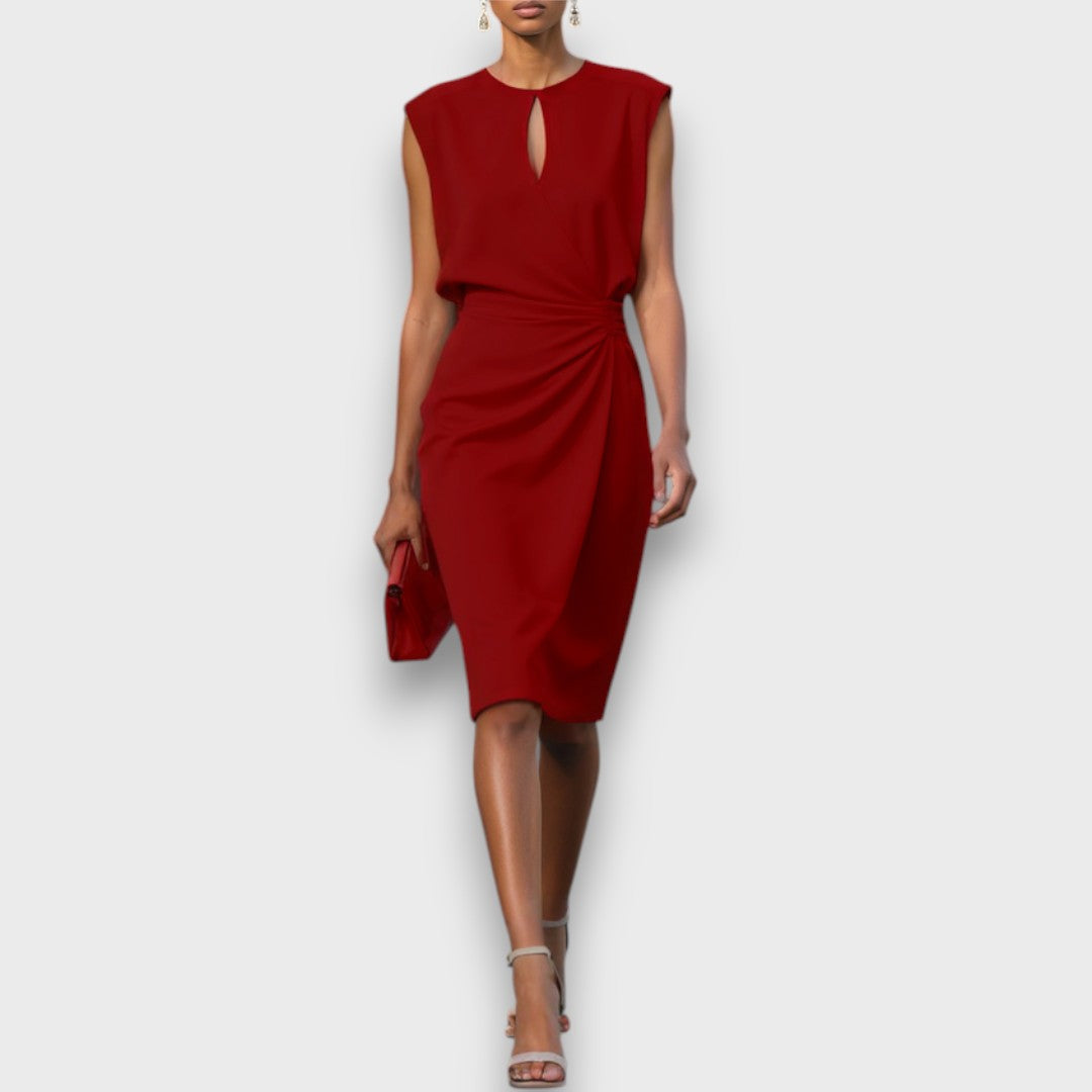 Clarisse – Midi-Kleid mit Drapierung