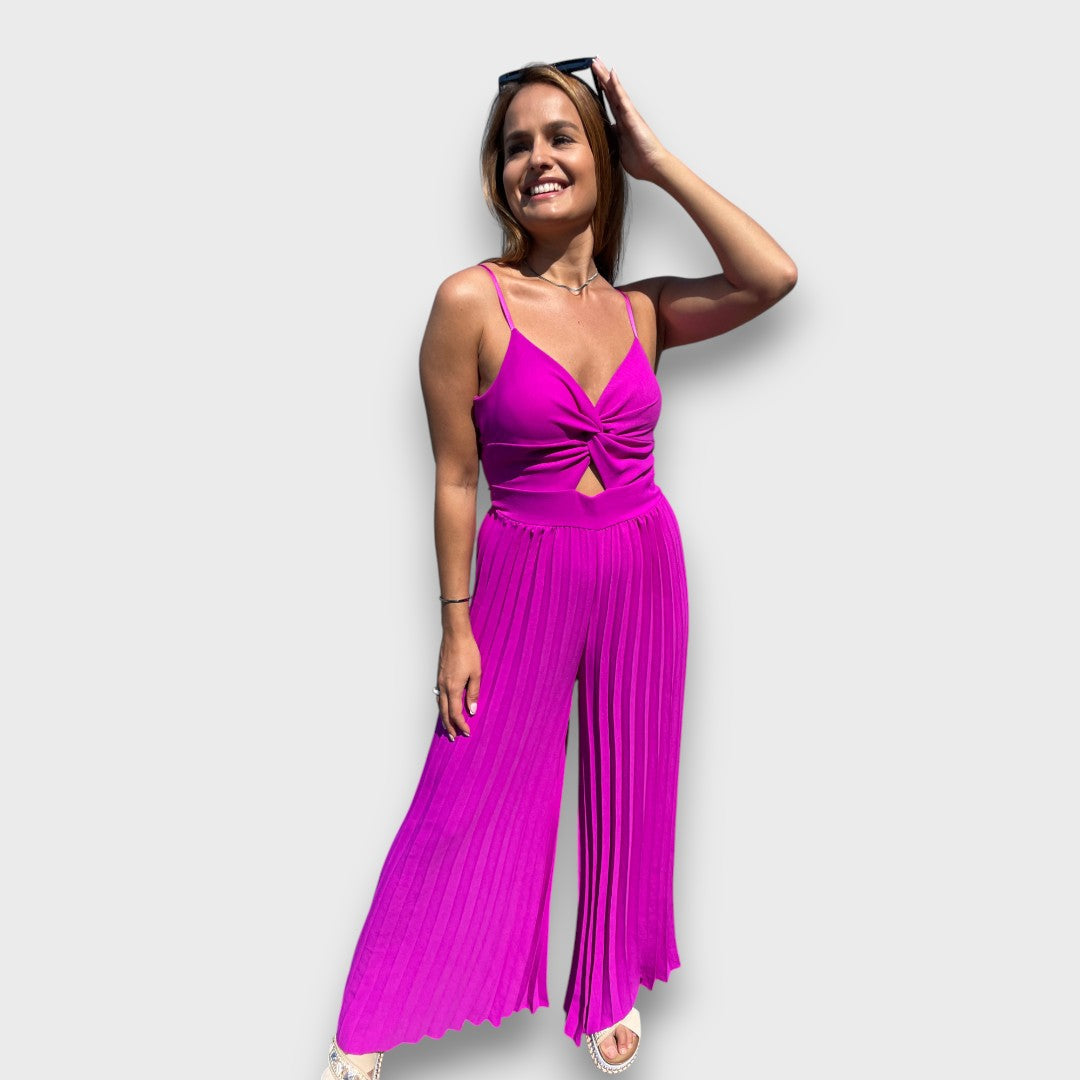 Elisa – Kombi-Jumpsuit in Violett mit Twist-Detail Emma Fioretti