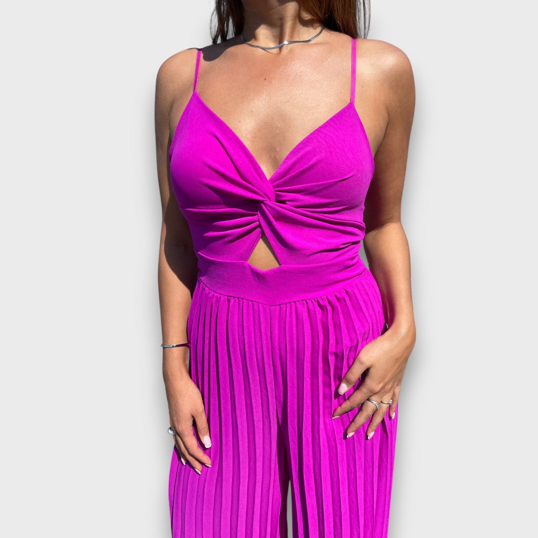Elisa – Kombi-Jumpsuit in Violett mit Twist-Detail Emma Fioretti