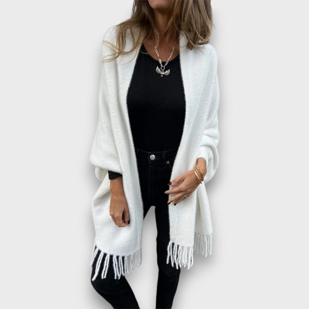 Meliora – Elegante Strickjacke mit Fransen