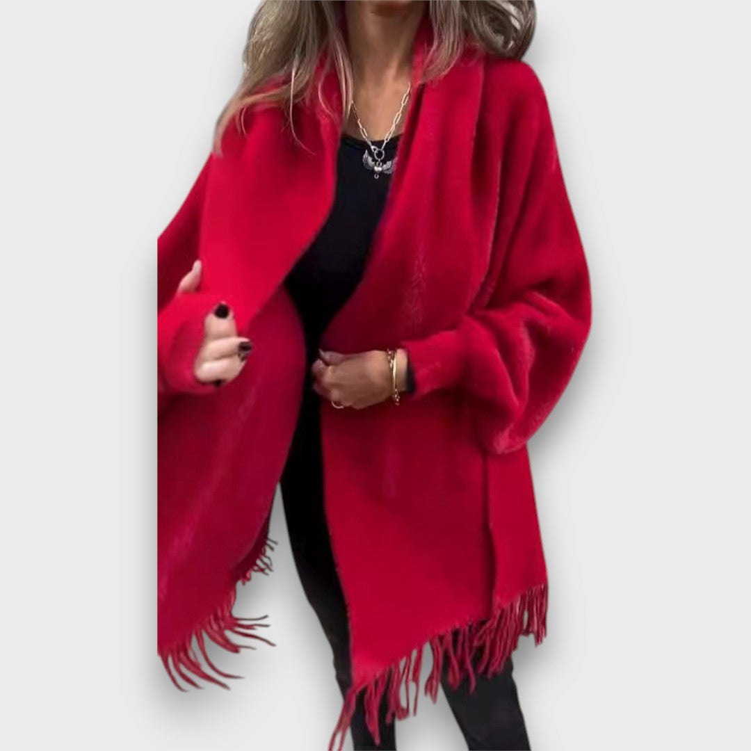 Meliora – Elegante Strickjacke mit Fransen