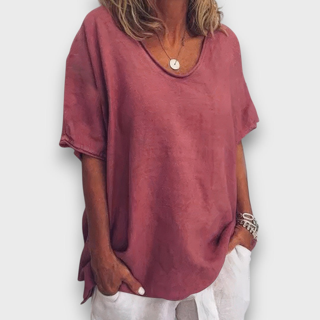 Ilyana – Schlichte Oversize-Bluse für jeden Tag - Emma Fioretti