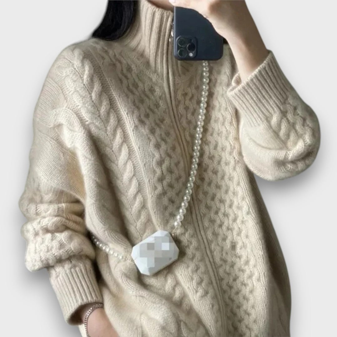 Calira – Strickjacke mit Reißverschluss