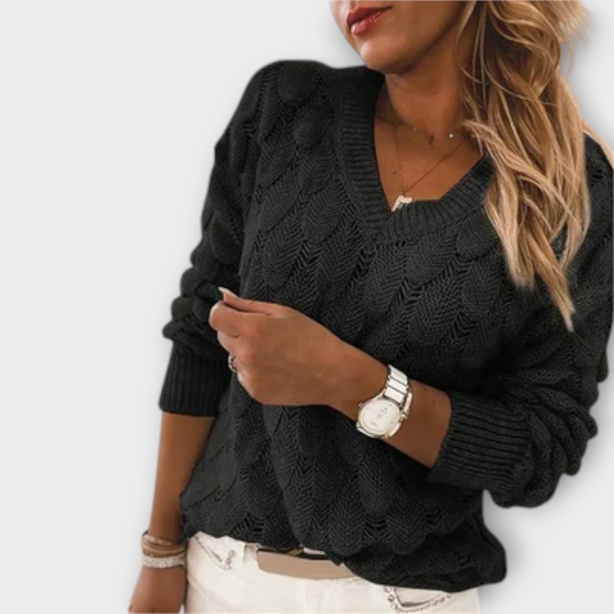 Luniel – Pullover mit V-Ausschnitt