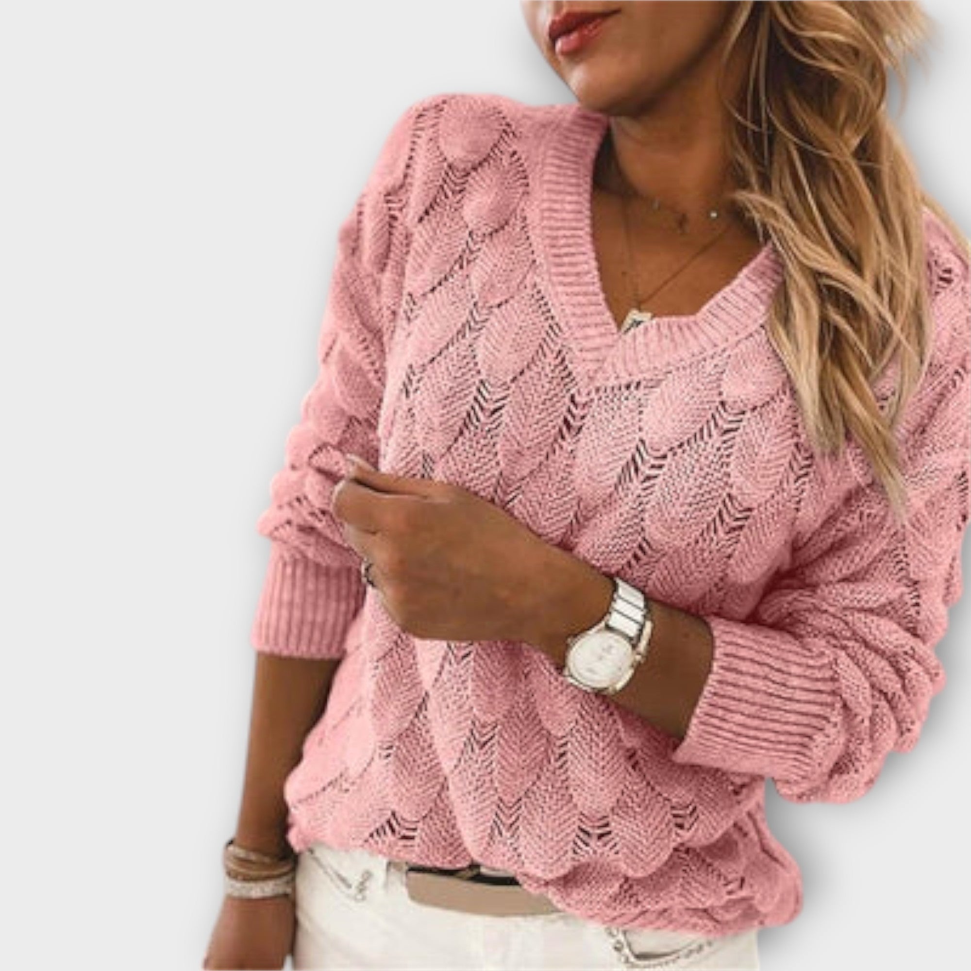 Luniel – Pullover mit V-Ausschnitt