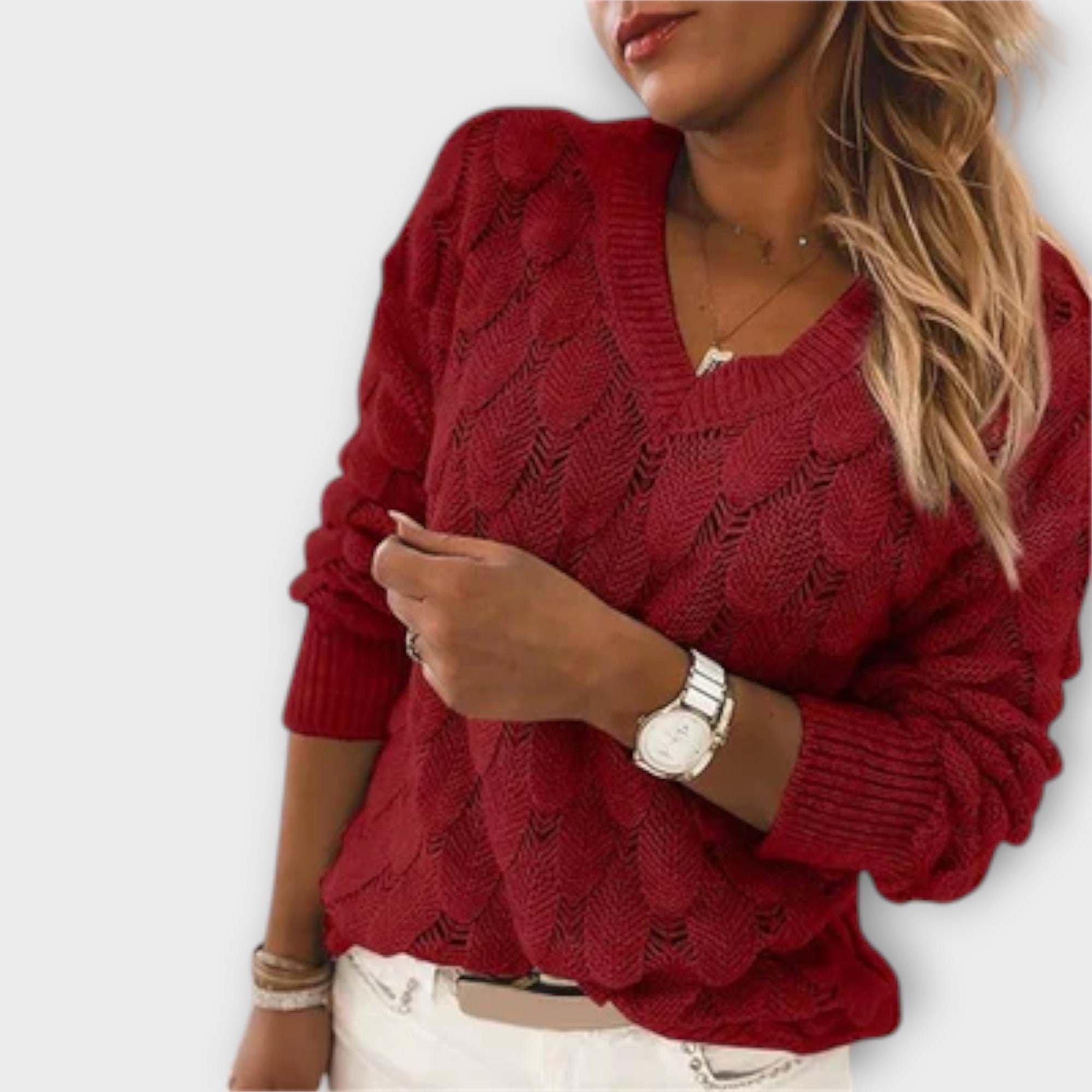 Luniel – Pullover mit V-Ausschnitt