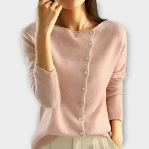 Paige – Weicher Cardigan mit asymmetrischer Knopfleiste - Emma Fioretti