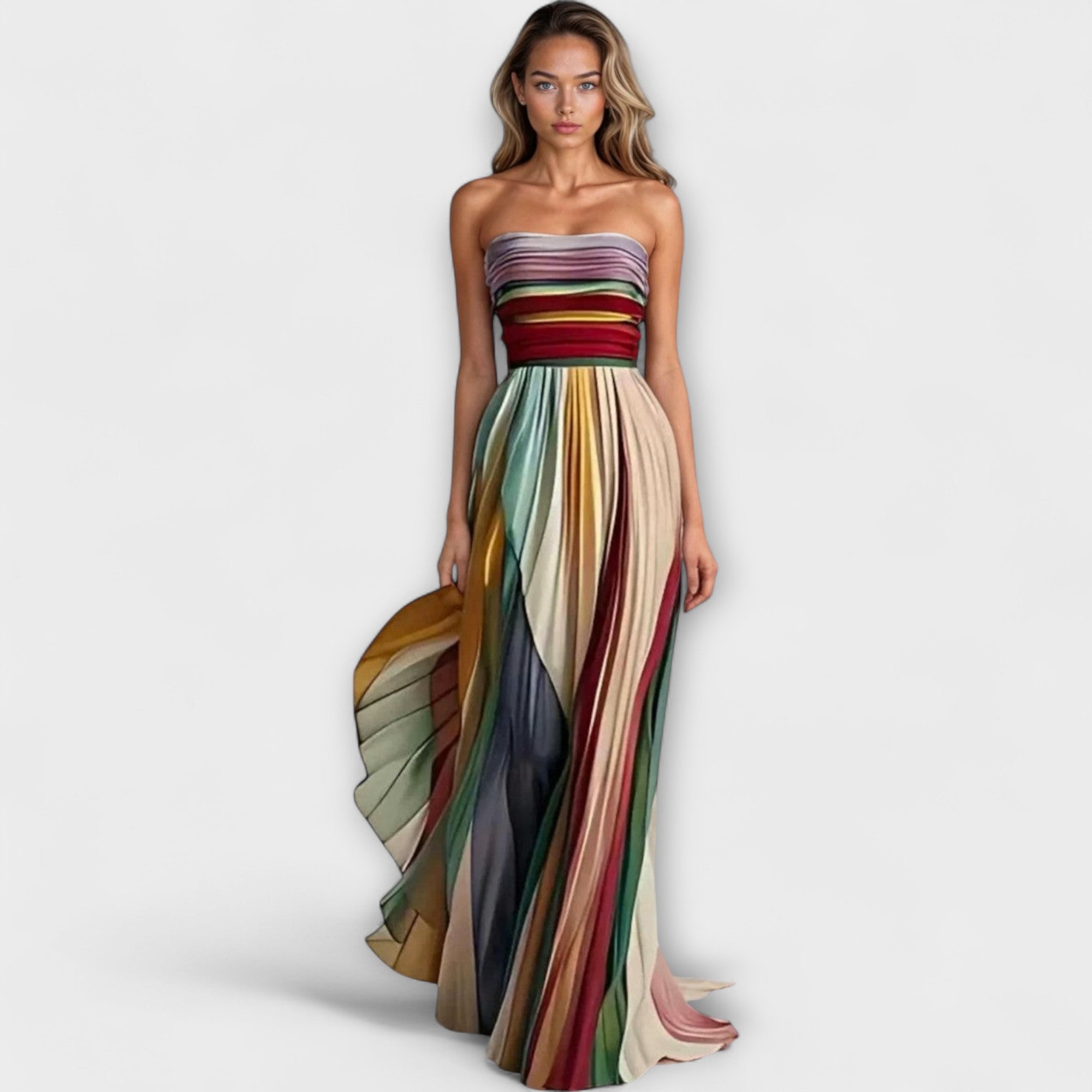 Florine – Langes Kleid aus fließendem Premiumstoff