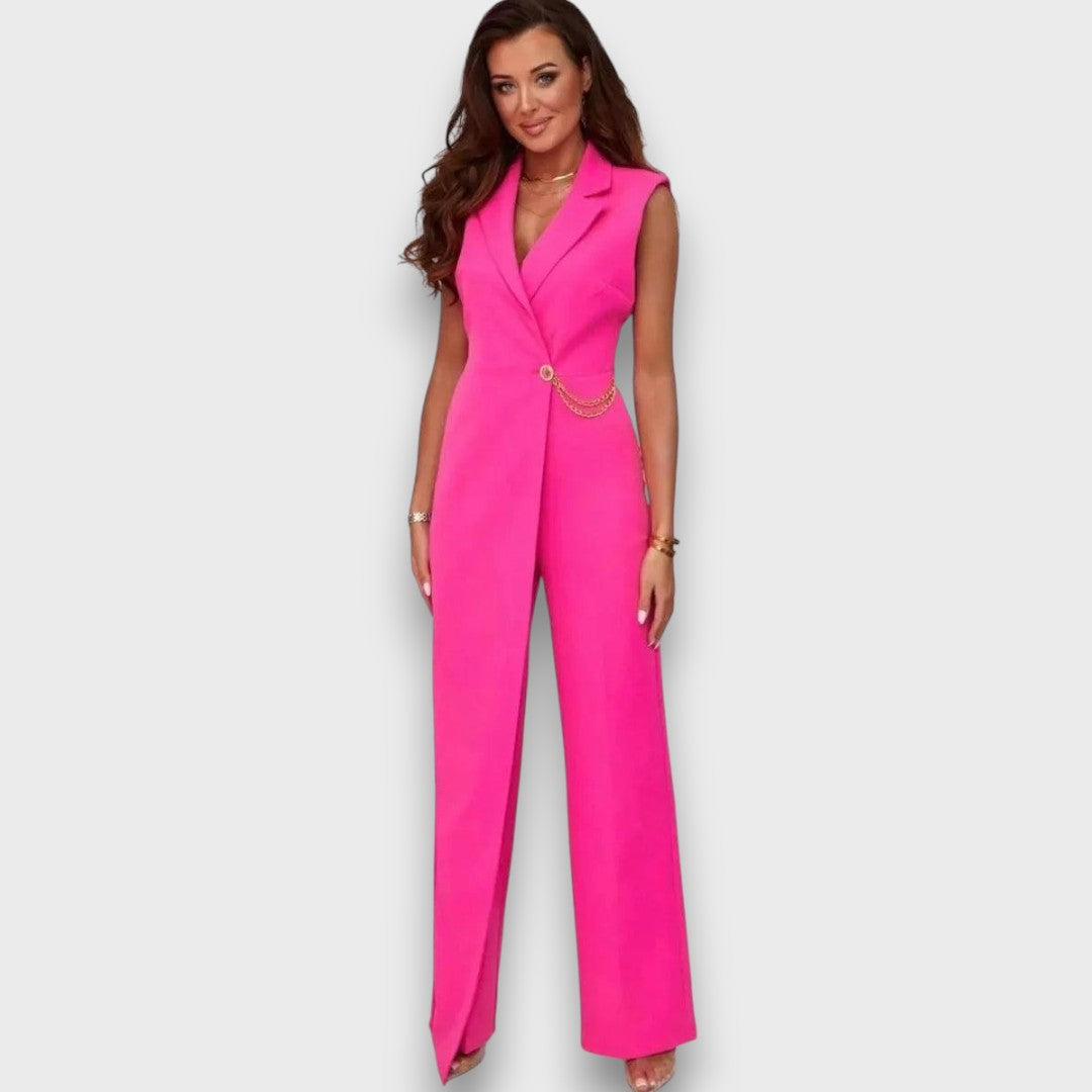 Valina – Ärmelloser Jumpsuit mit weiter Hose - Emma Fioretti