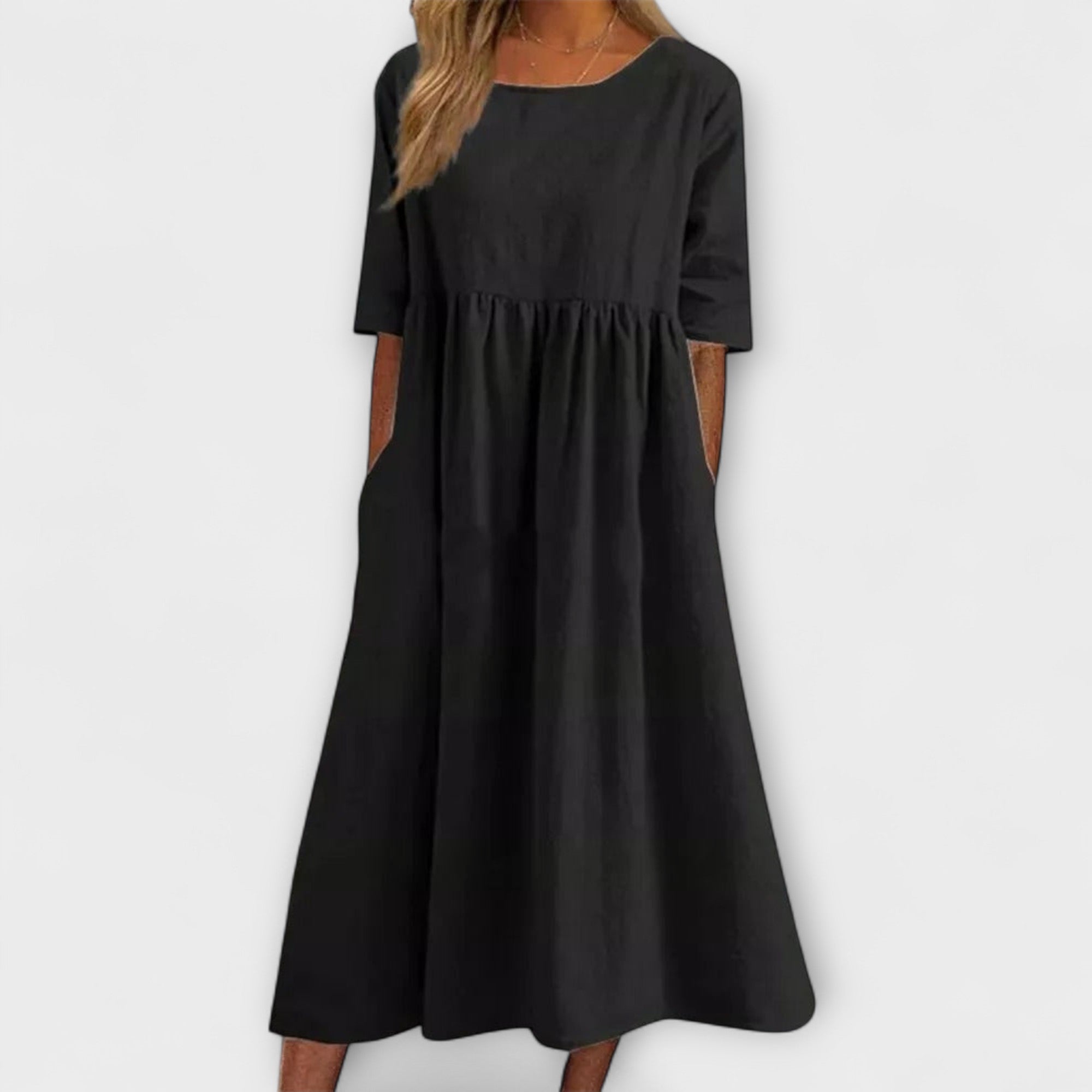 Livienne – Lockeres Midikleid mit Faltenwurf