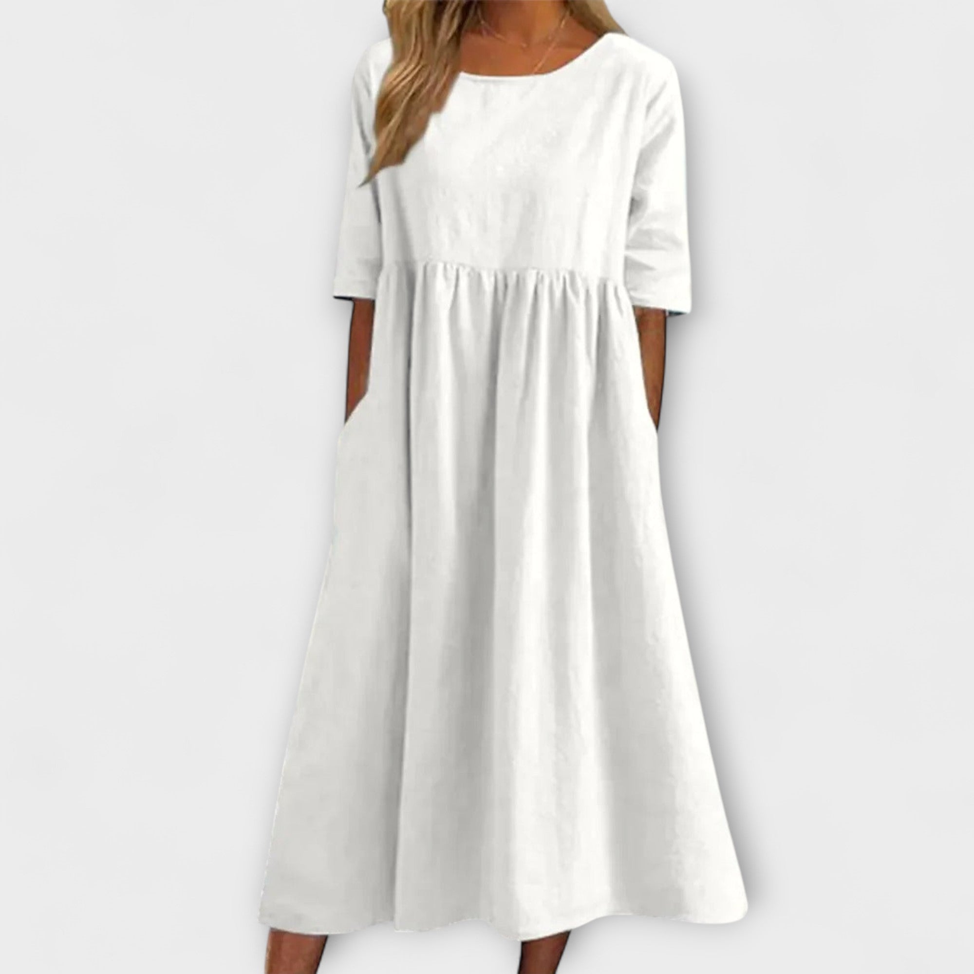 Livienne – Lockeres Midikleid mit Faltenwurf