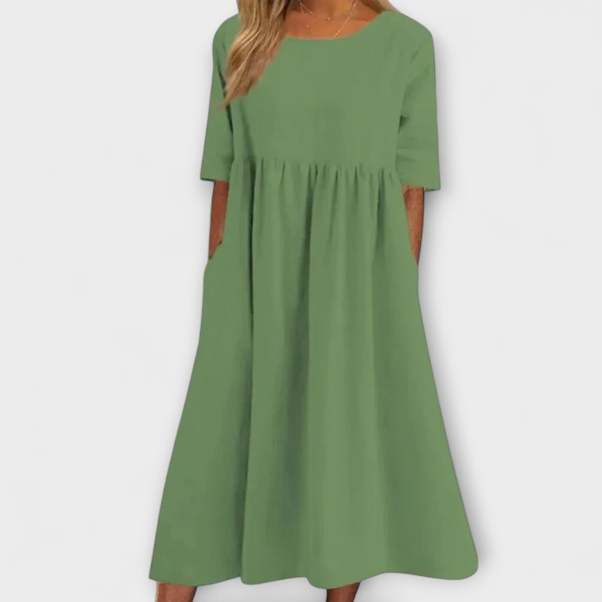 Livienne – Lockeres Midikleid mit Faltenwurf