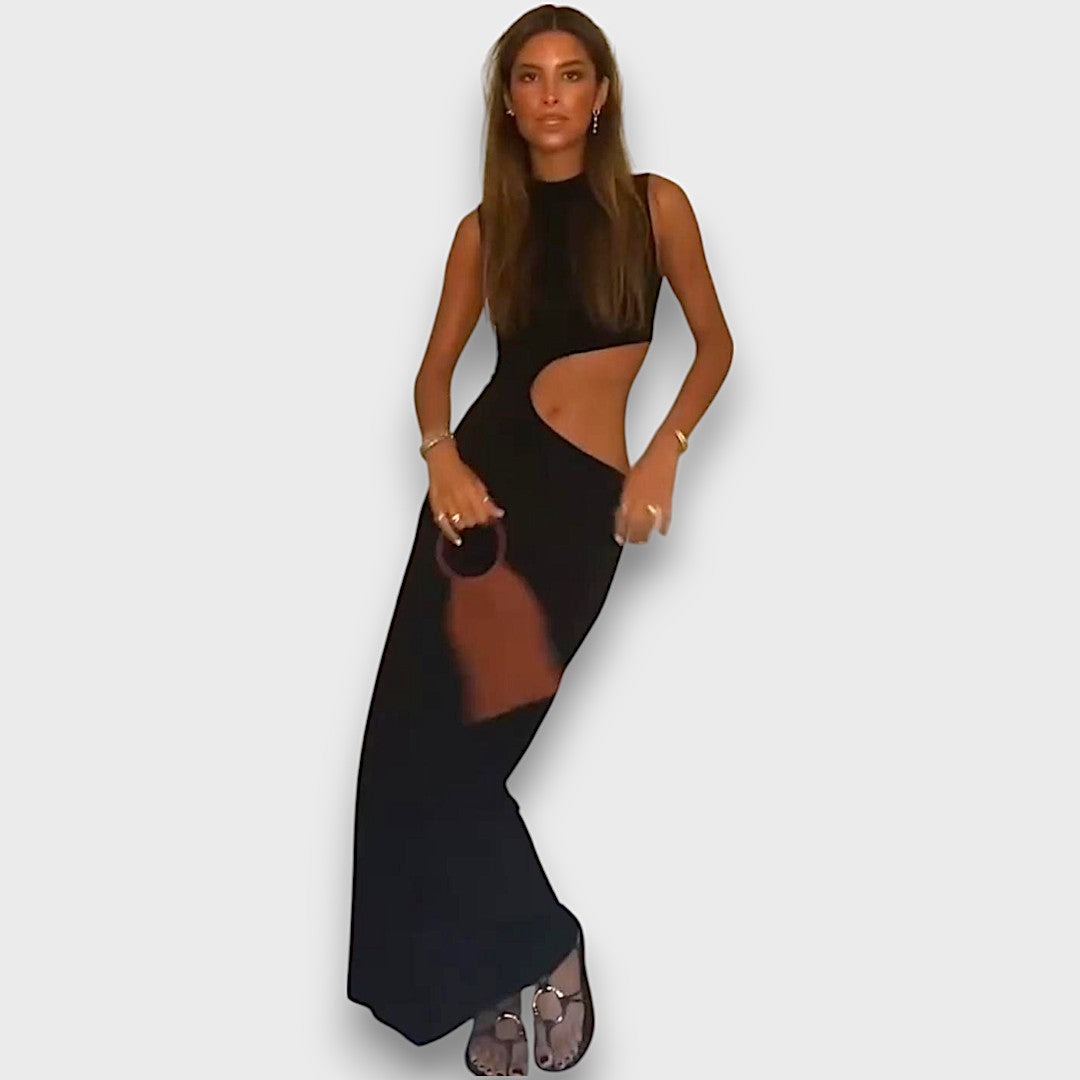 Nathan – Schwarzes Kleid mit Cut-Out - Emma Fioretti