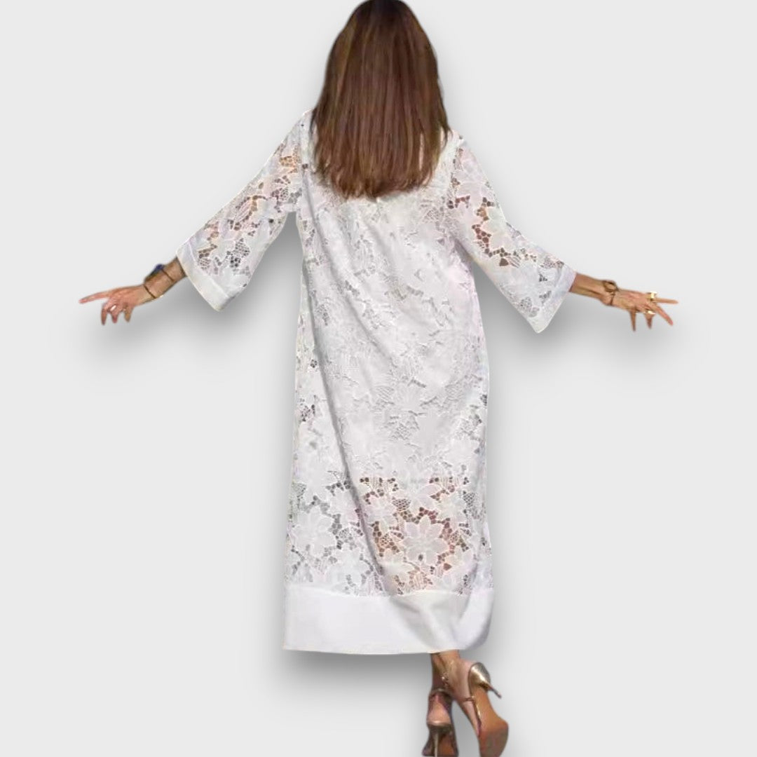 Ismee – Luftiges Kleid mit Print und kurzen Ärmeln - Emma Fioretti