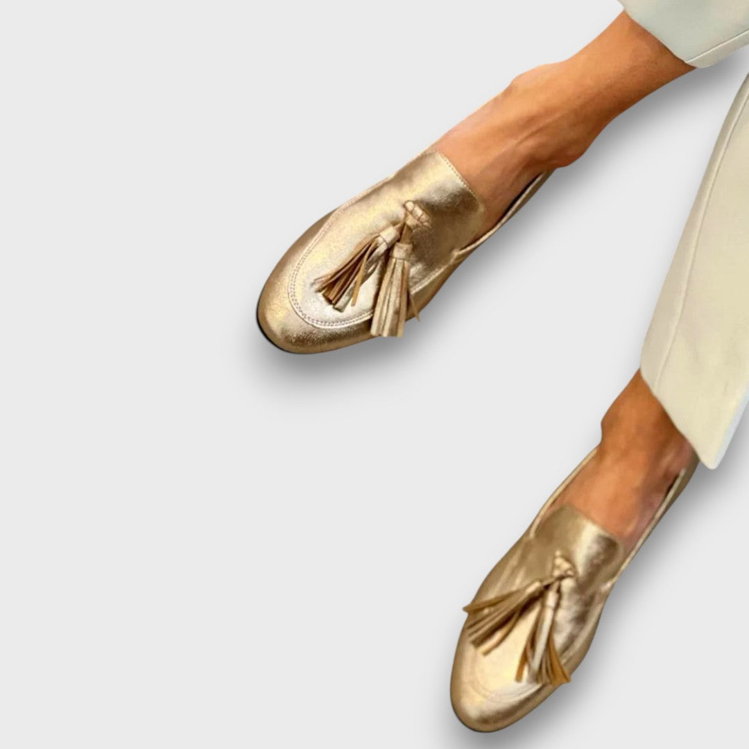 Beatrice – Goldene Loafer mit Glanz - Emma Fioretti