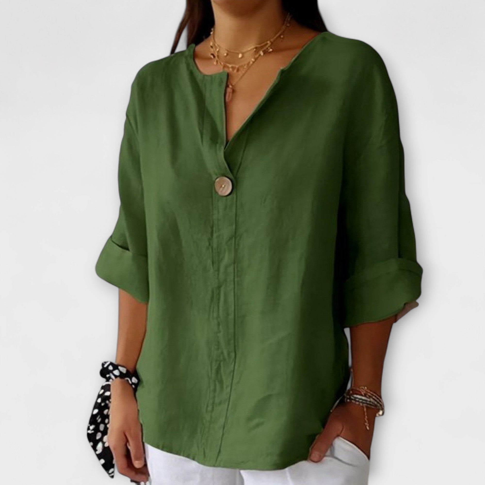 Seretha – Stilvolle Bluse mit V-Ausschnitt Emma Fioretti