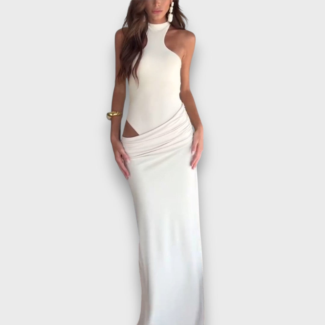 Luma – Figurbetontes Kleid mit Cut-out und Stehkragen - Emma Fioretti