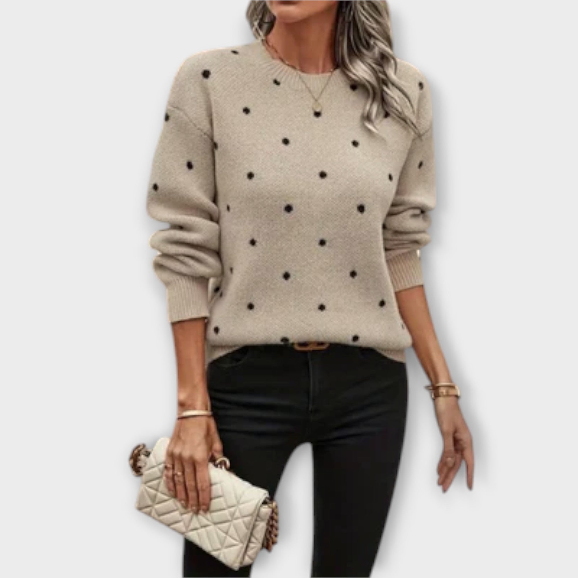 Lorela – Strickpullover mit Tupfenmuster