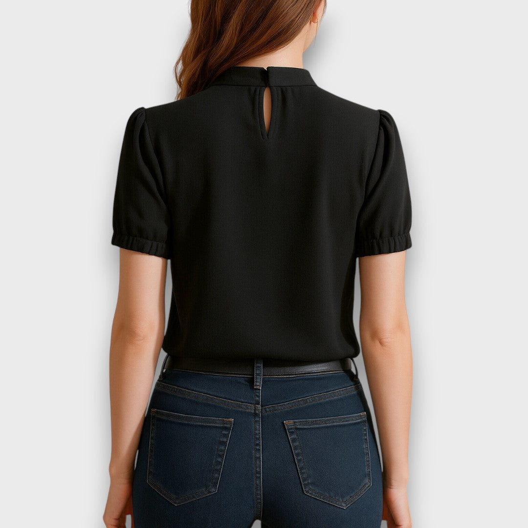 Noemie – Bluse mit Schulter-Cut-outs und Falten - Emma Fioretti