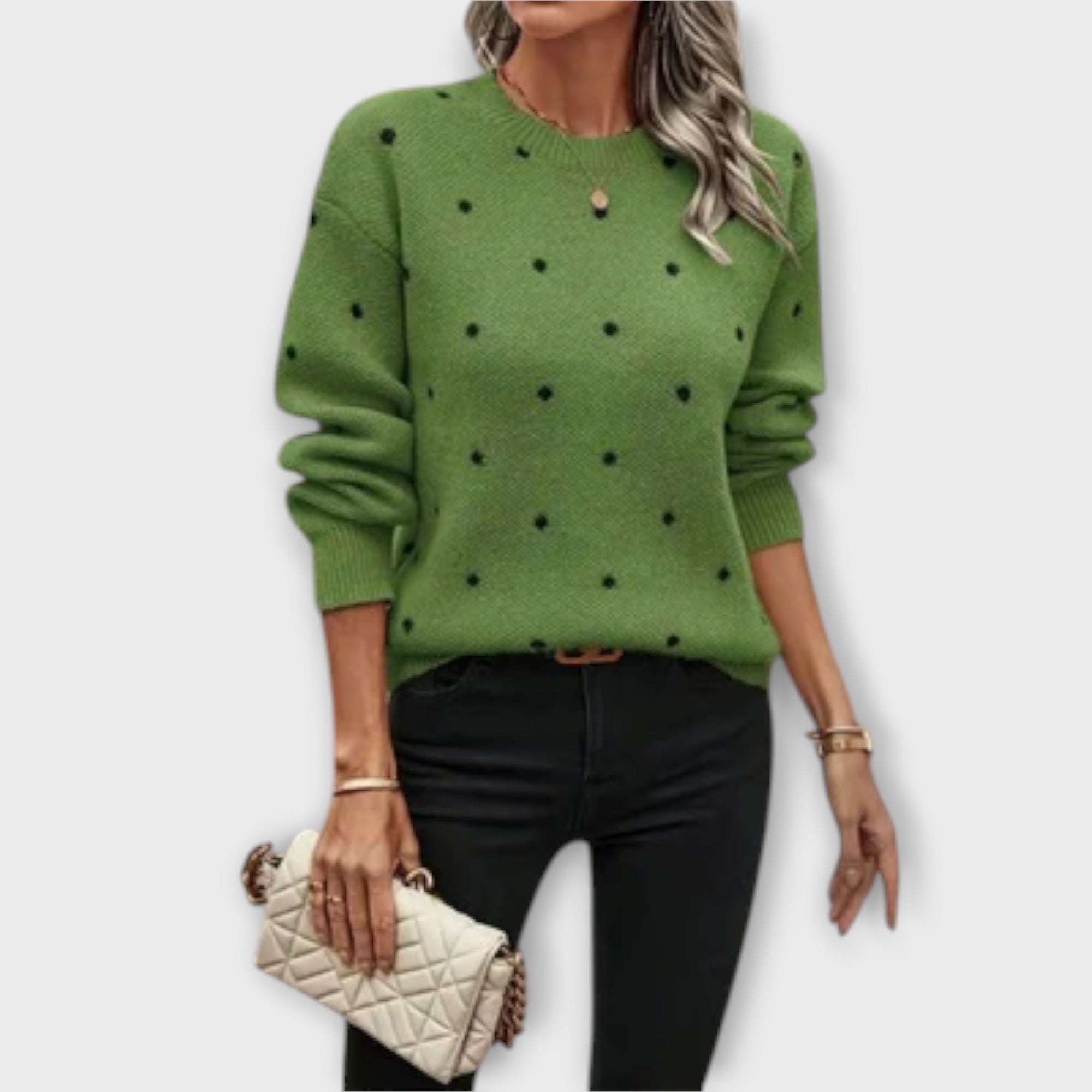 Lorela – Strickpullover mit Tupfenmuster