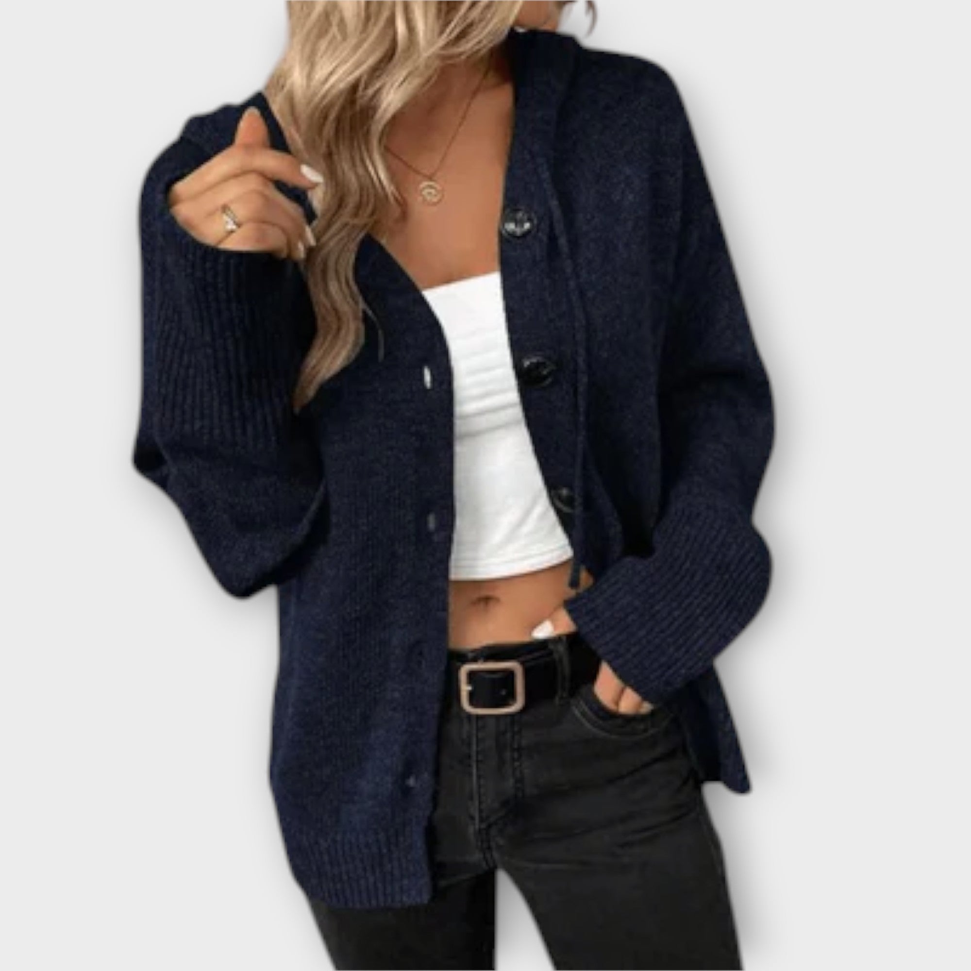 Brenne – Strickcardigan mit Knöpfen