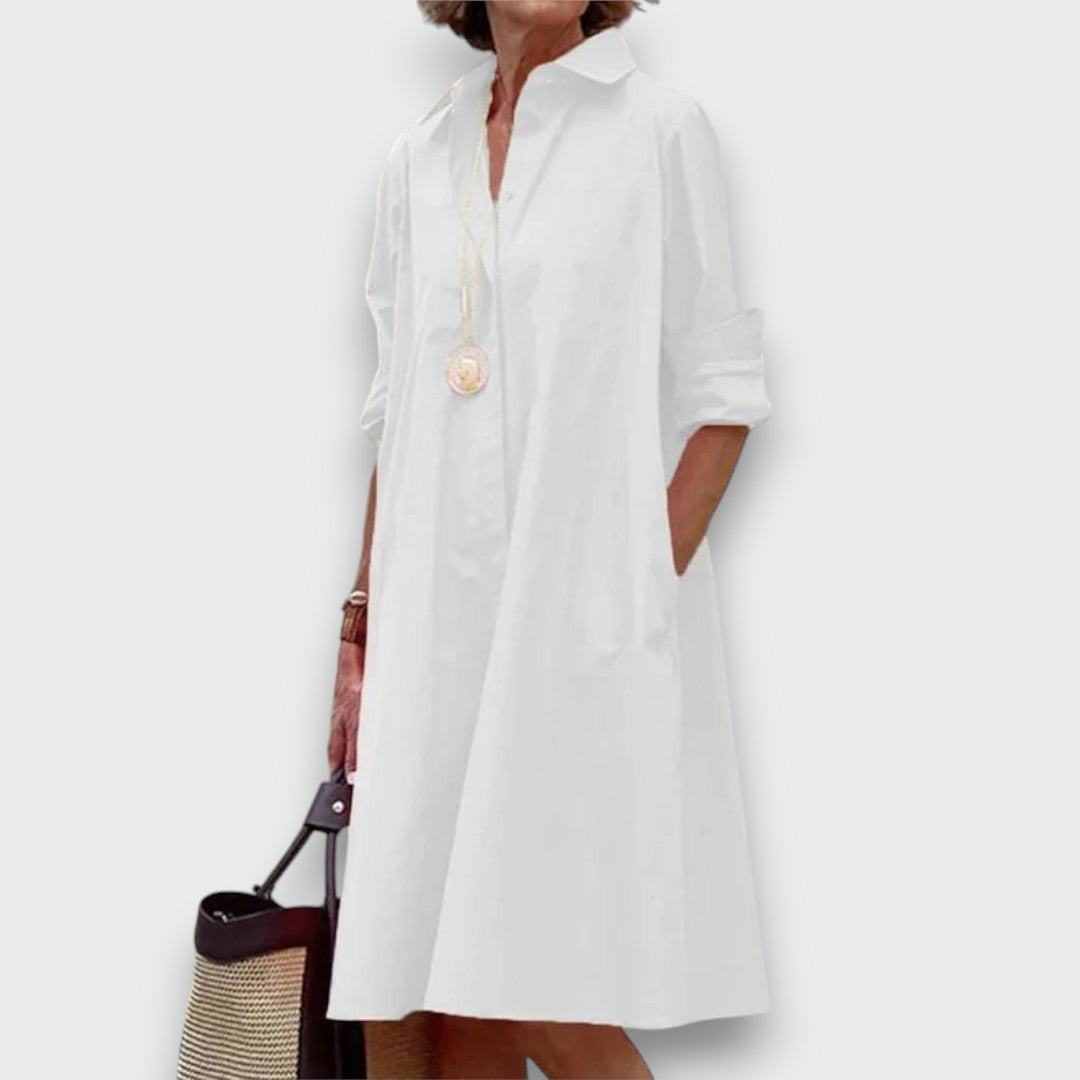 Maelinne – Zeitloses Hemdkleid mit Kragen