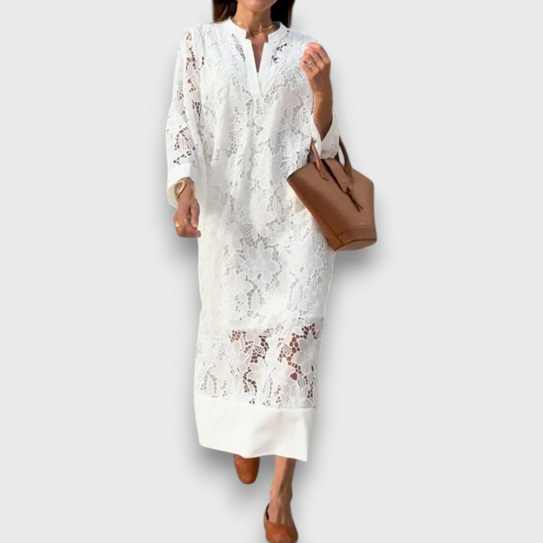 Ismee – Luftiges Kleid mit Print und kurzen Ärmeln - Emma Fioretti