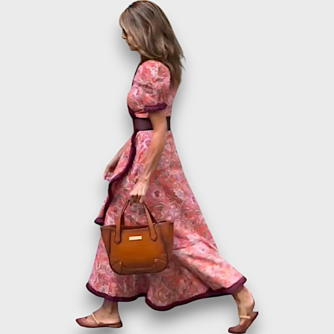 Evelyn – Feminines Wickelkleid mit Puffärmeln Emma Fioretti