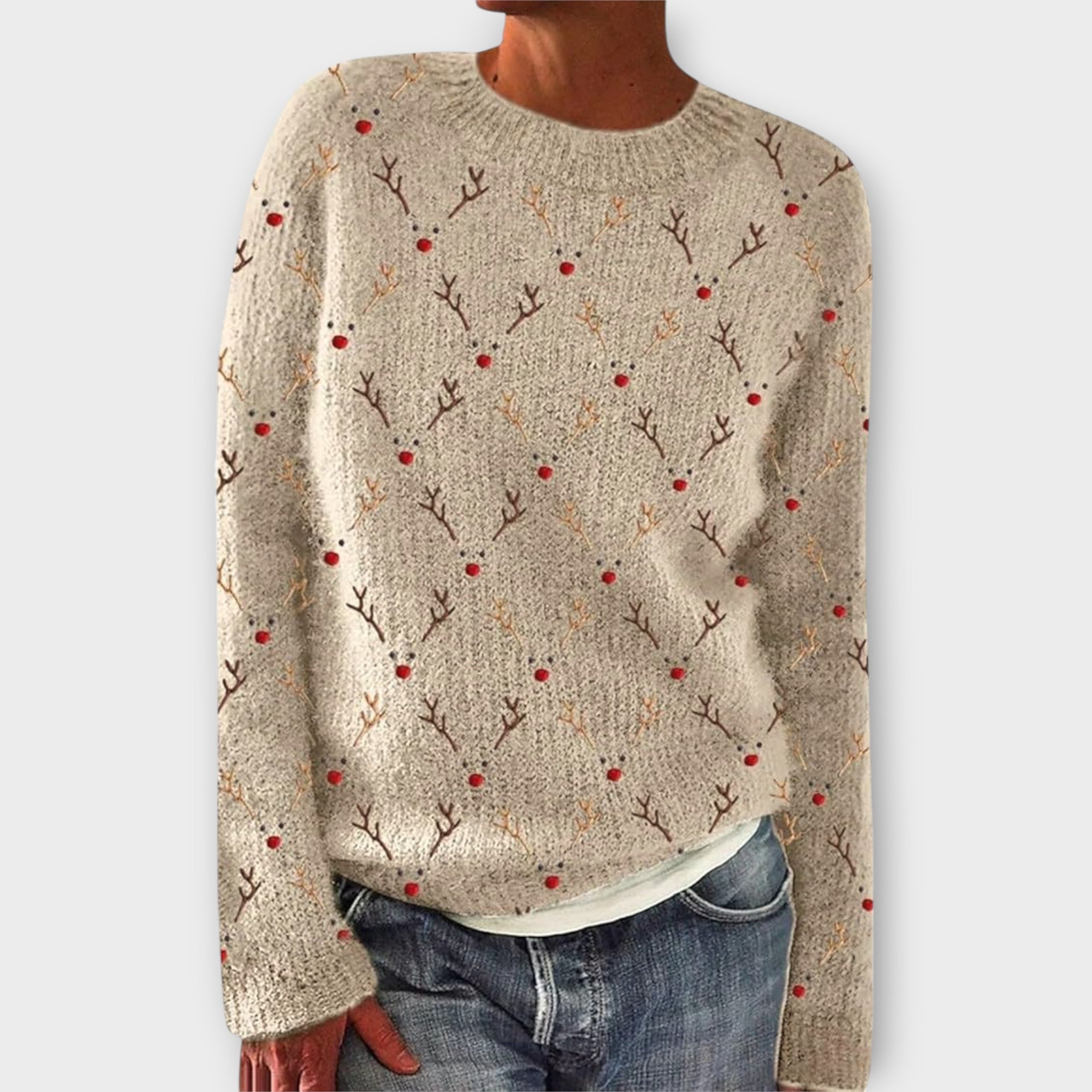 Simara – Kuscheliger Winter-Sweatshirt mit Muster