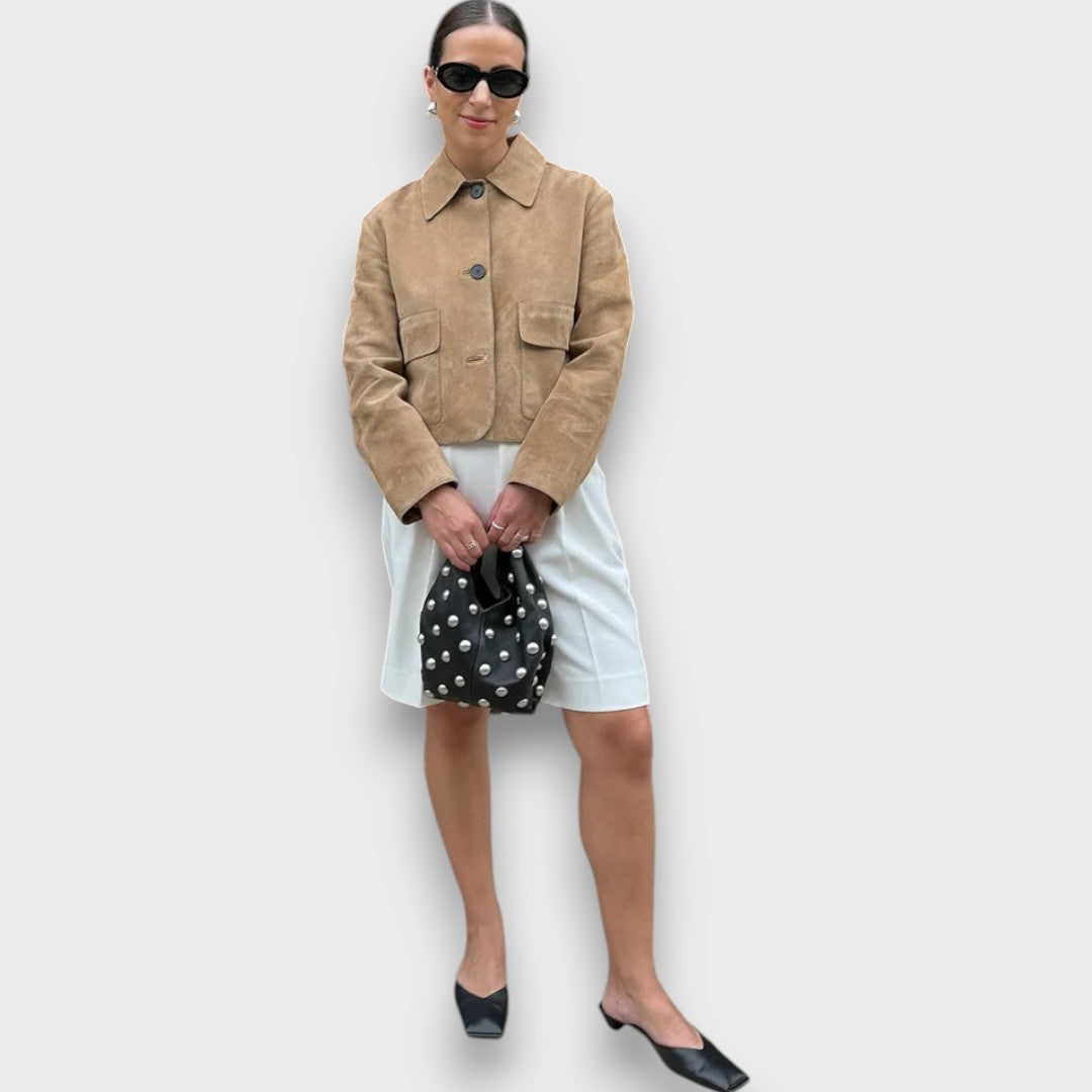 Naomi – Elegante Wildlederjacke mit klassischem Schnitt Emma Fioretti