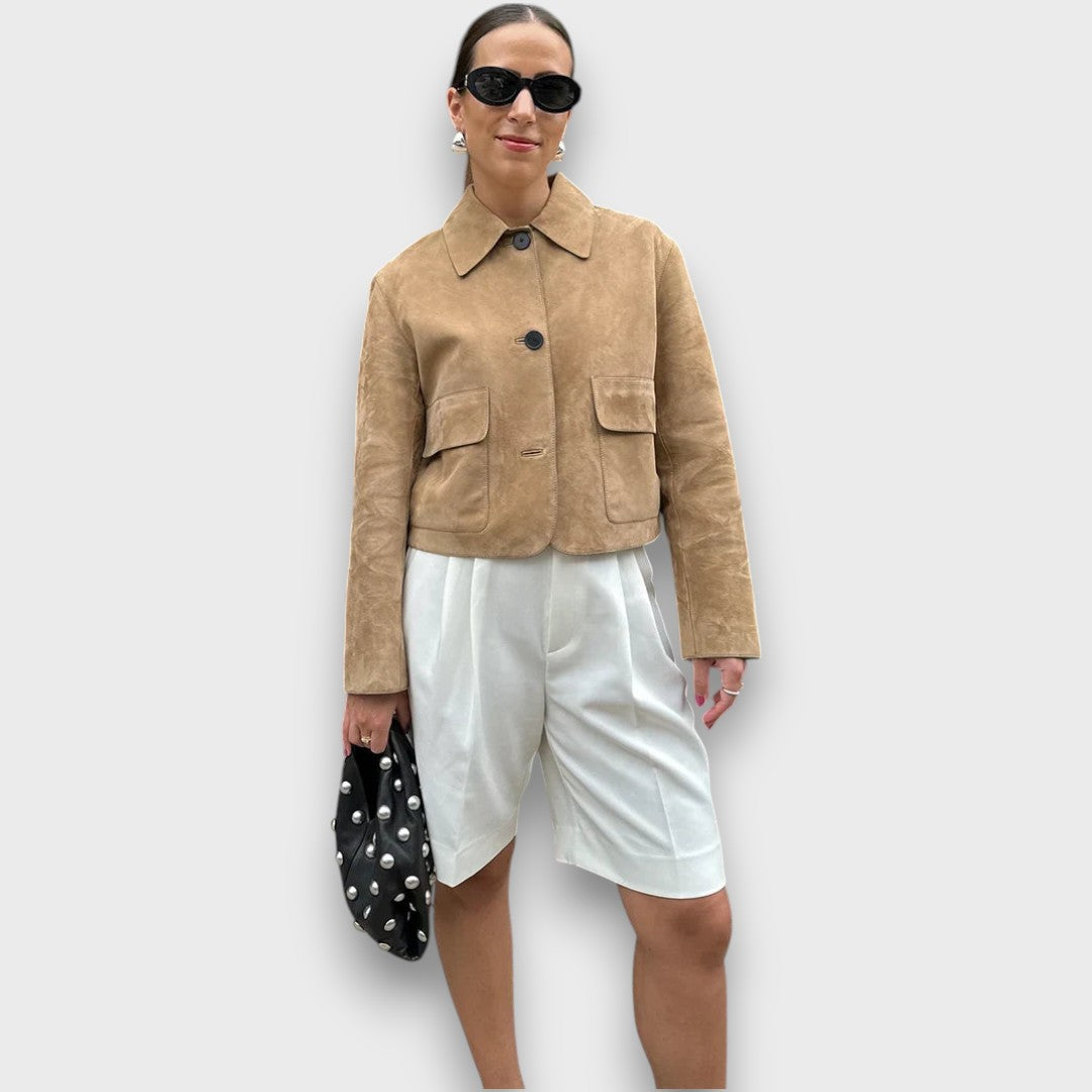 Naomi – Elegante Wildlederjacke mit klassischem Schnitt Emma Fioretti