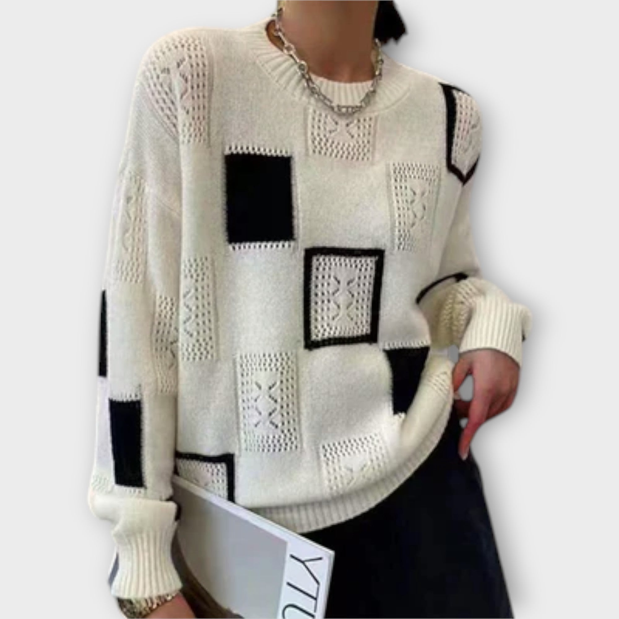 Iselina – Bequemer Winterpullover mit Druck