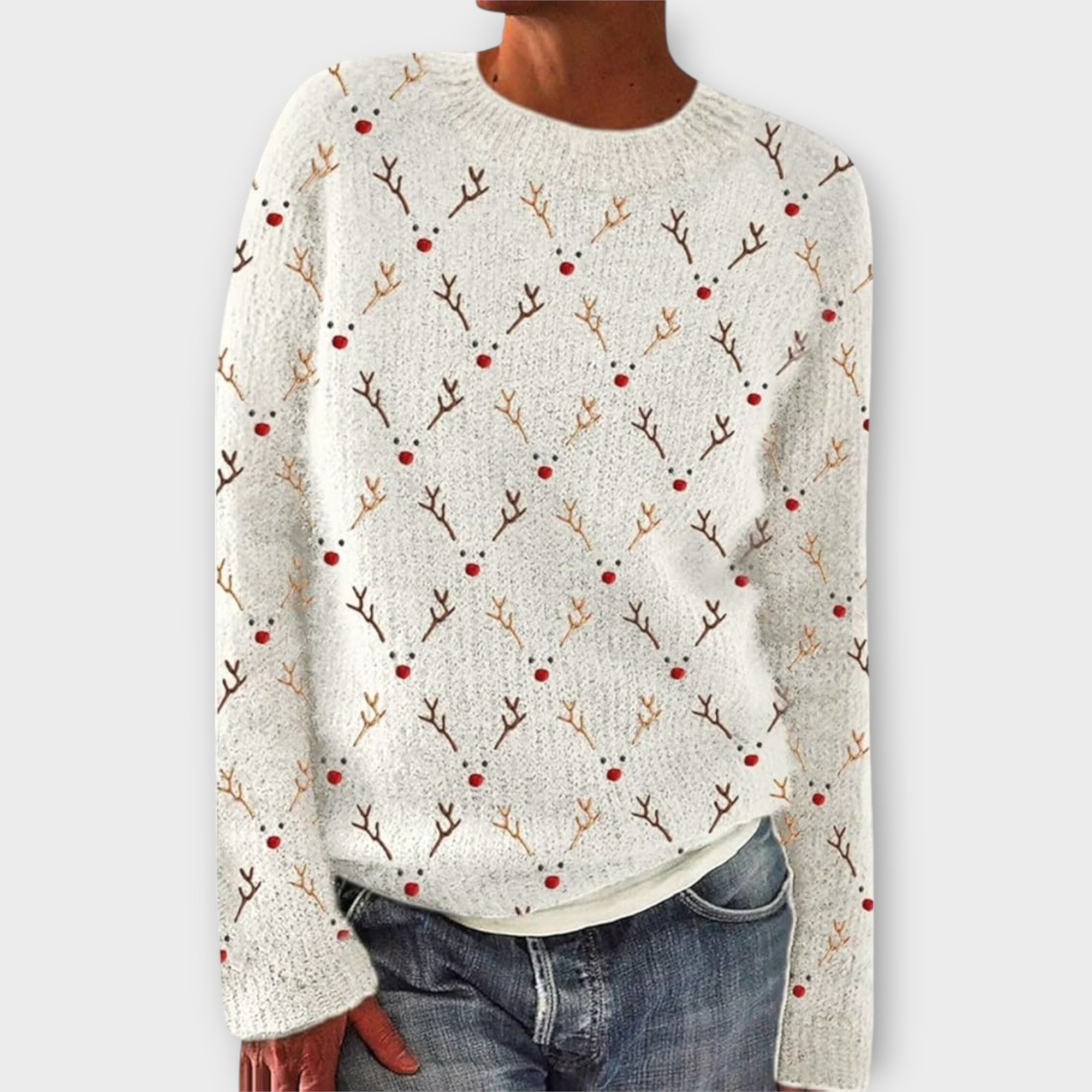 Simara – Kuscheliger Winter-Sweatshirt mit Muster