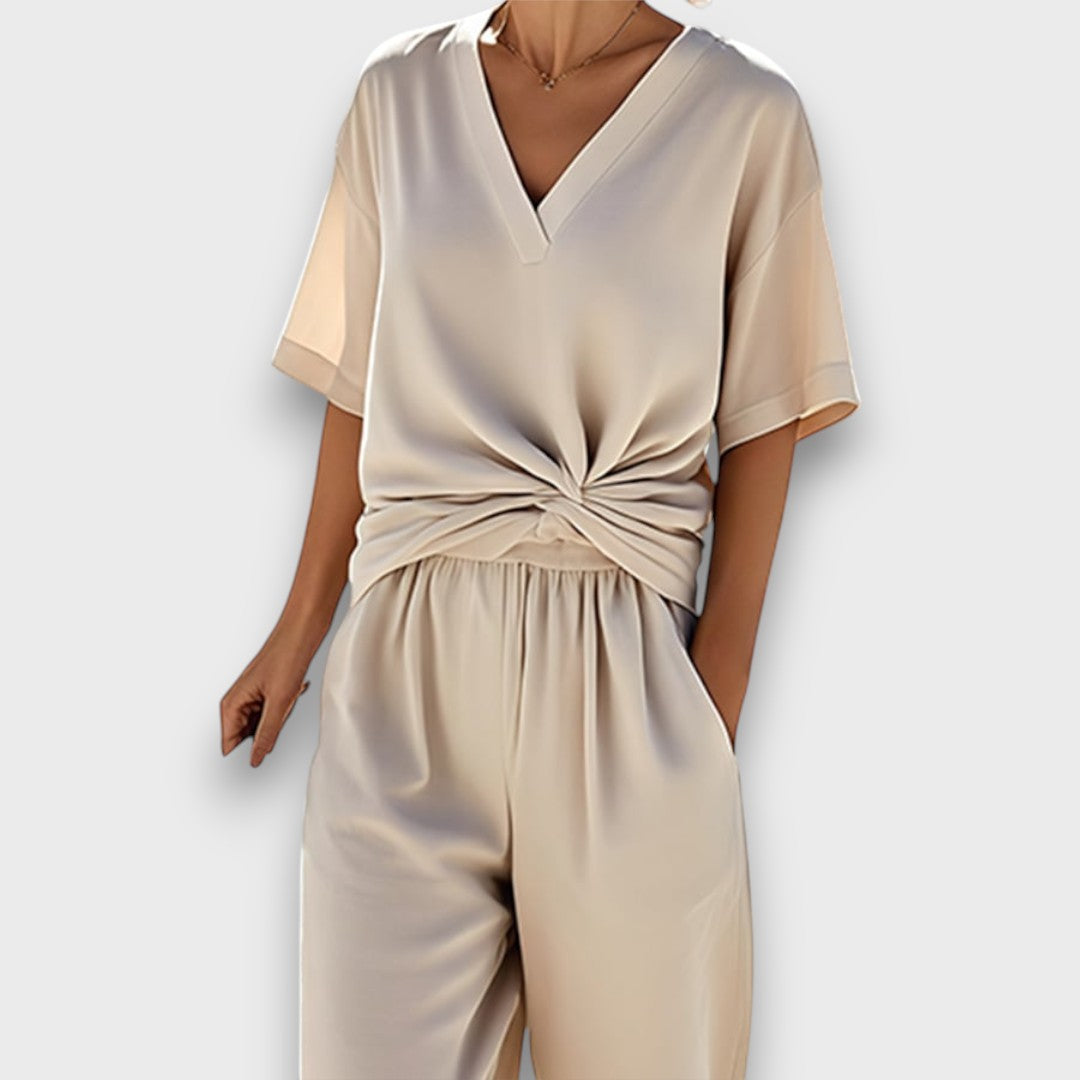 Lurelia – Cross-Pleated Jumpsuit