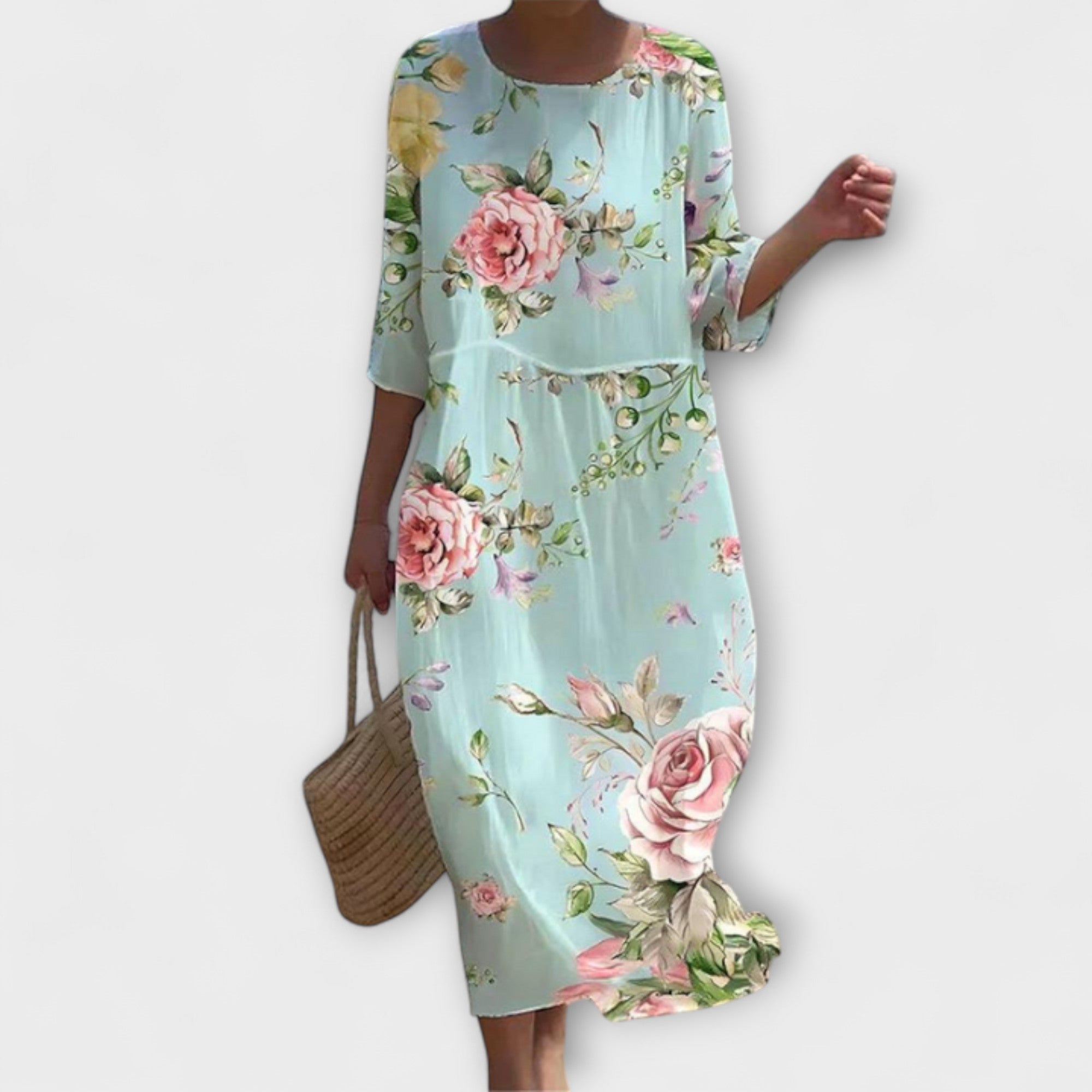 Florielle – Fließendes Kleid mit Blumendruck