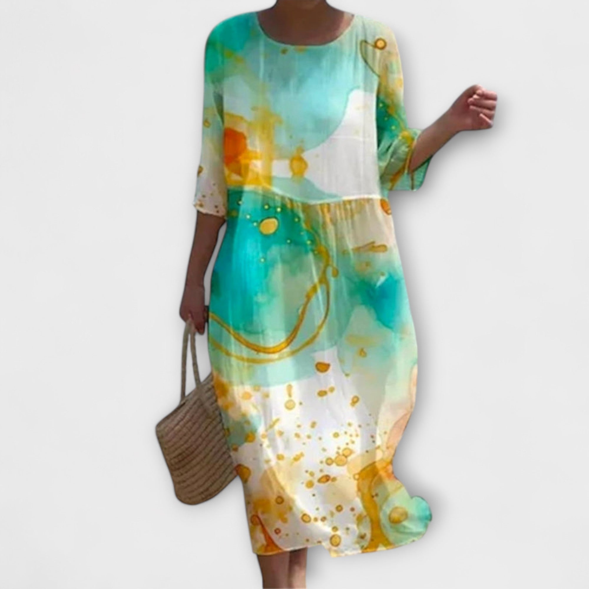 Florielle – Fließendes Kleid mit Blumendruck
