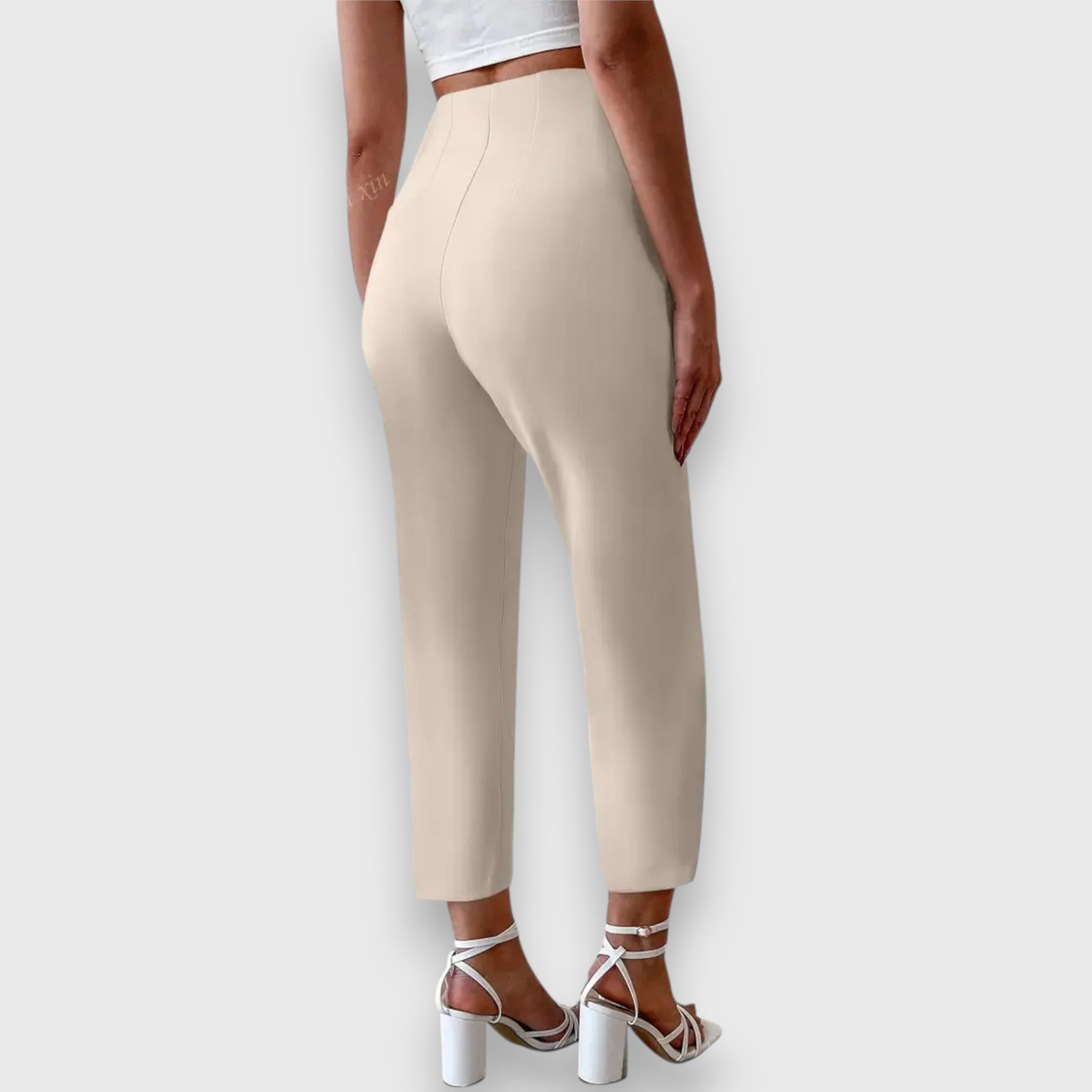 Lerena – Gerade Hose mit hoher Taille