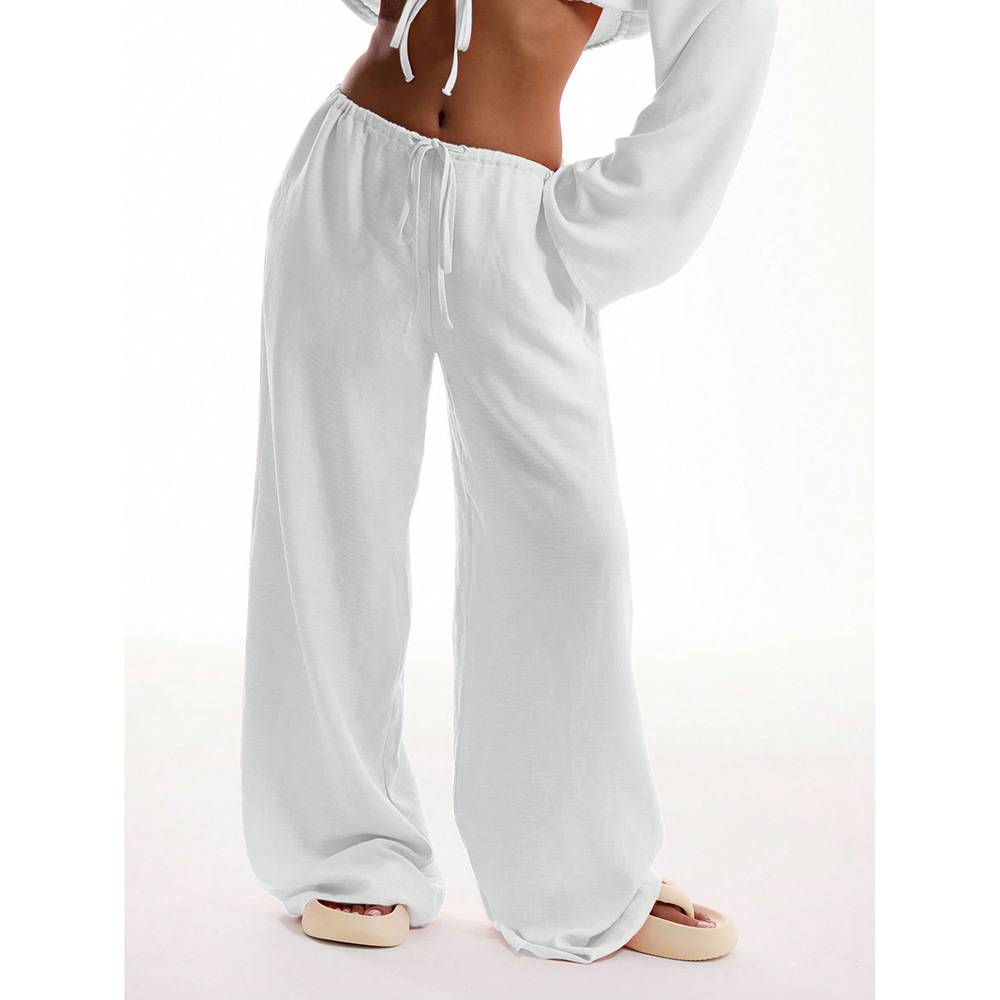Aerine – Fließende Hose mit hoher Taille