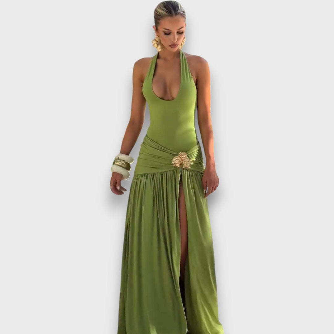 Merion – Sommerkleid mit Schlitz und Taillendetail - Emma Fioretti