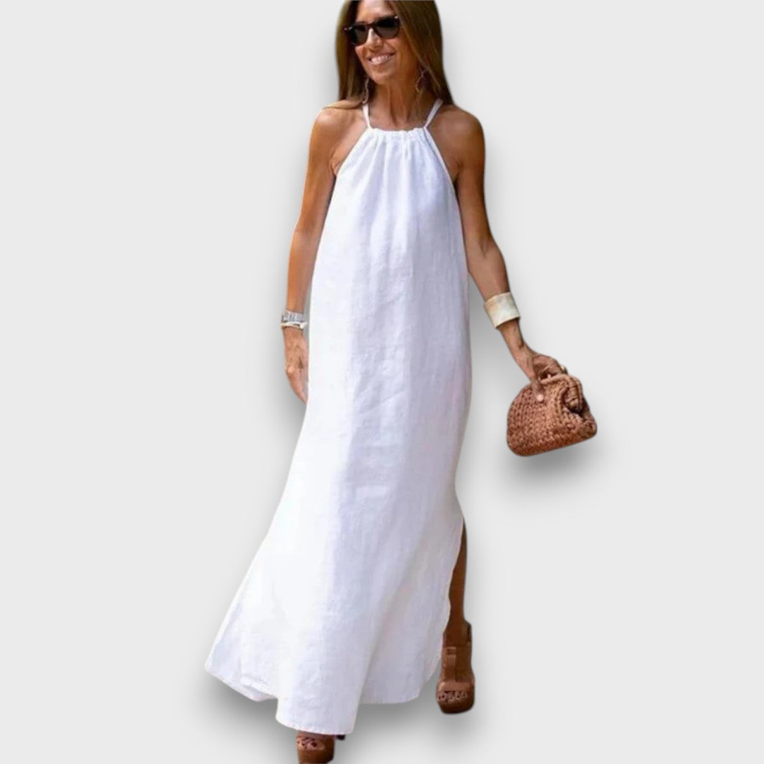 DOWN THE COVE - Long dress in linen blend Emma Fioretti