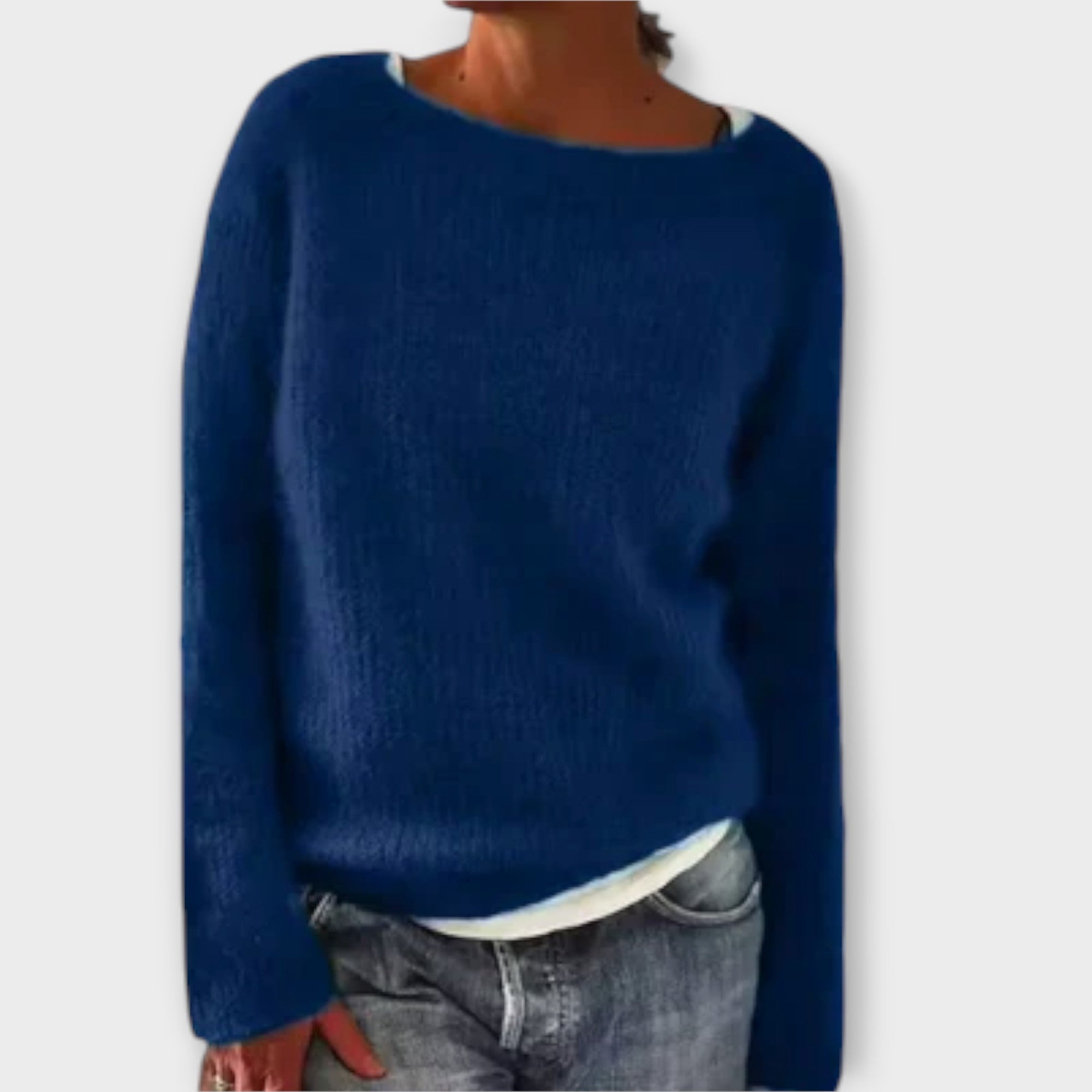 Roria – Einfarbiger Strickpullover