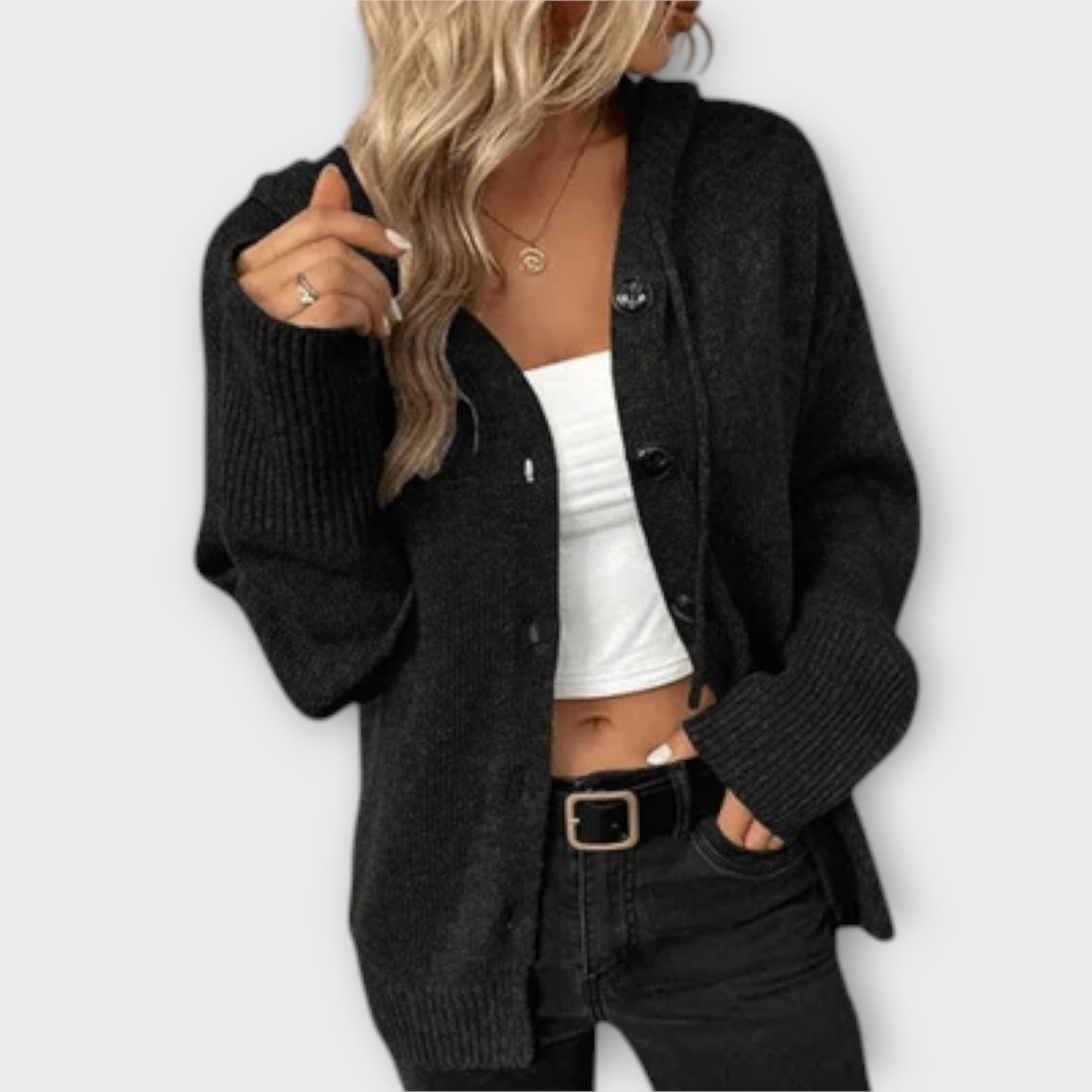 Brenne – Strickcardigan mit Knöpfen
