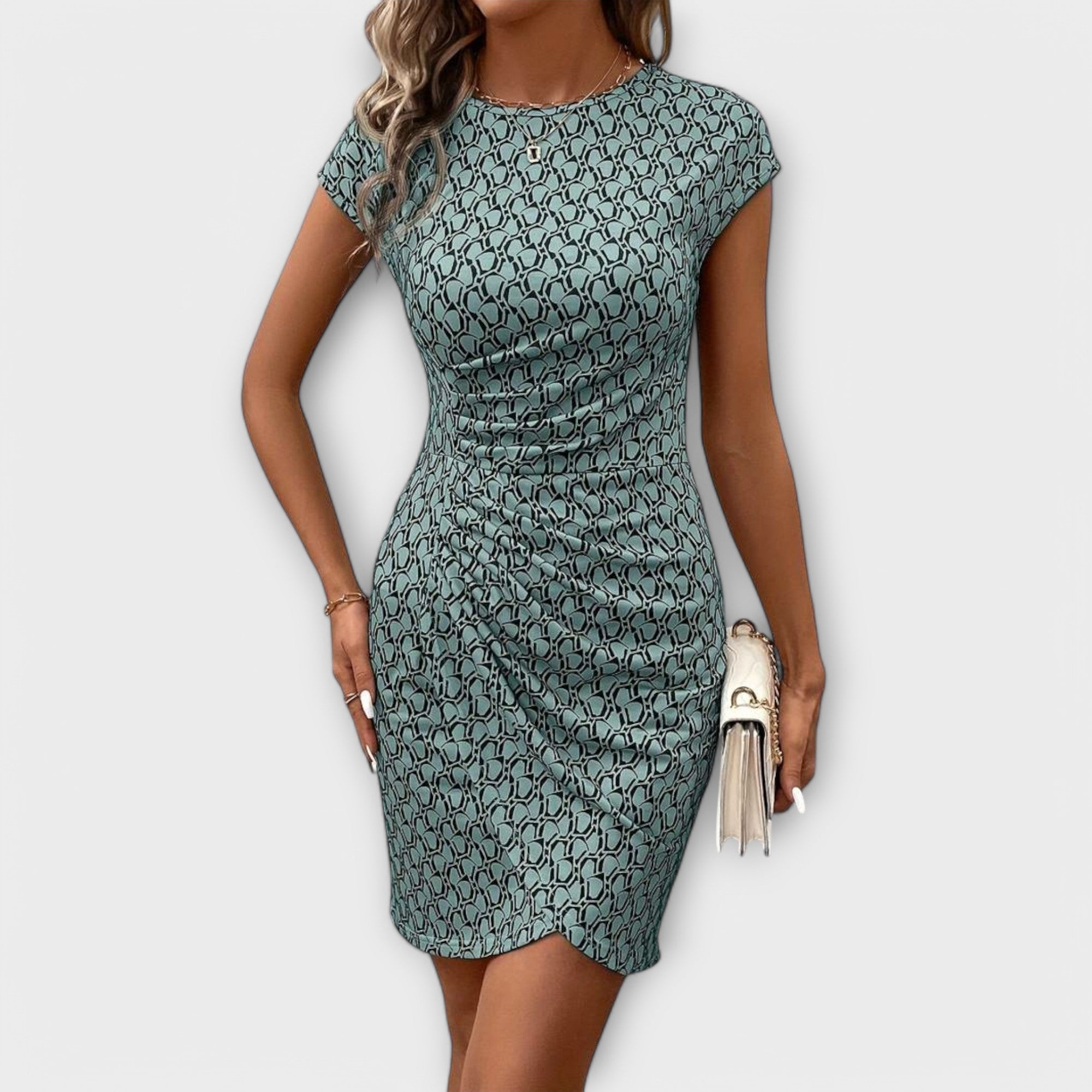 Alinea – Kurzärmeliges Tulpenkleid mit Allover-Print