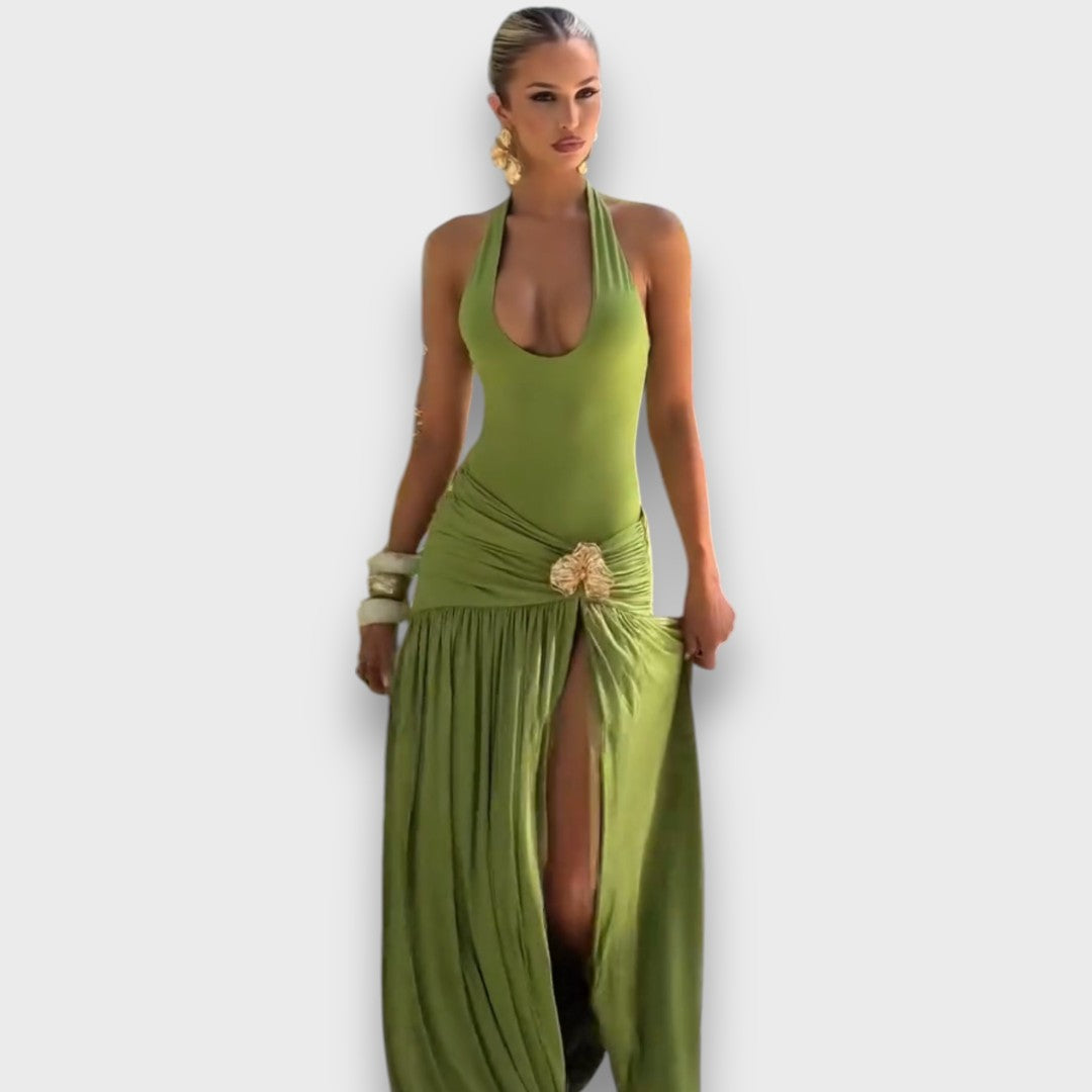 Merion – Sommerkleid mit Schlitz und Taillendetail - Emma Fioretti