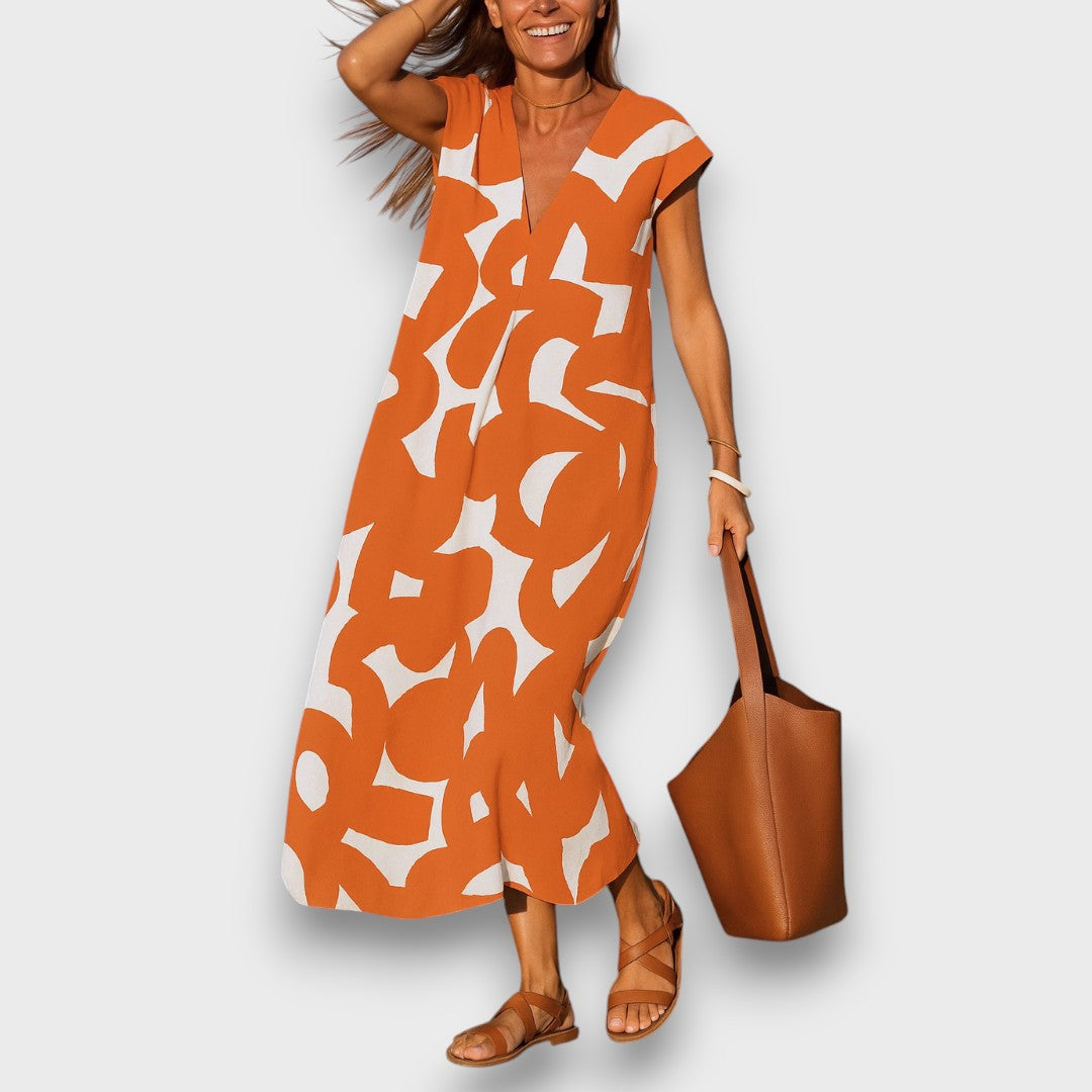 Linae – Luftiges Kleid mit V-Ausschnitt Emma Fioretti