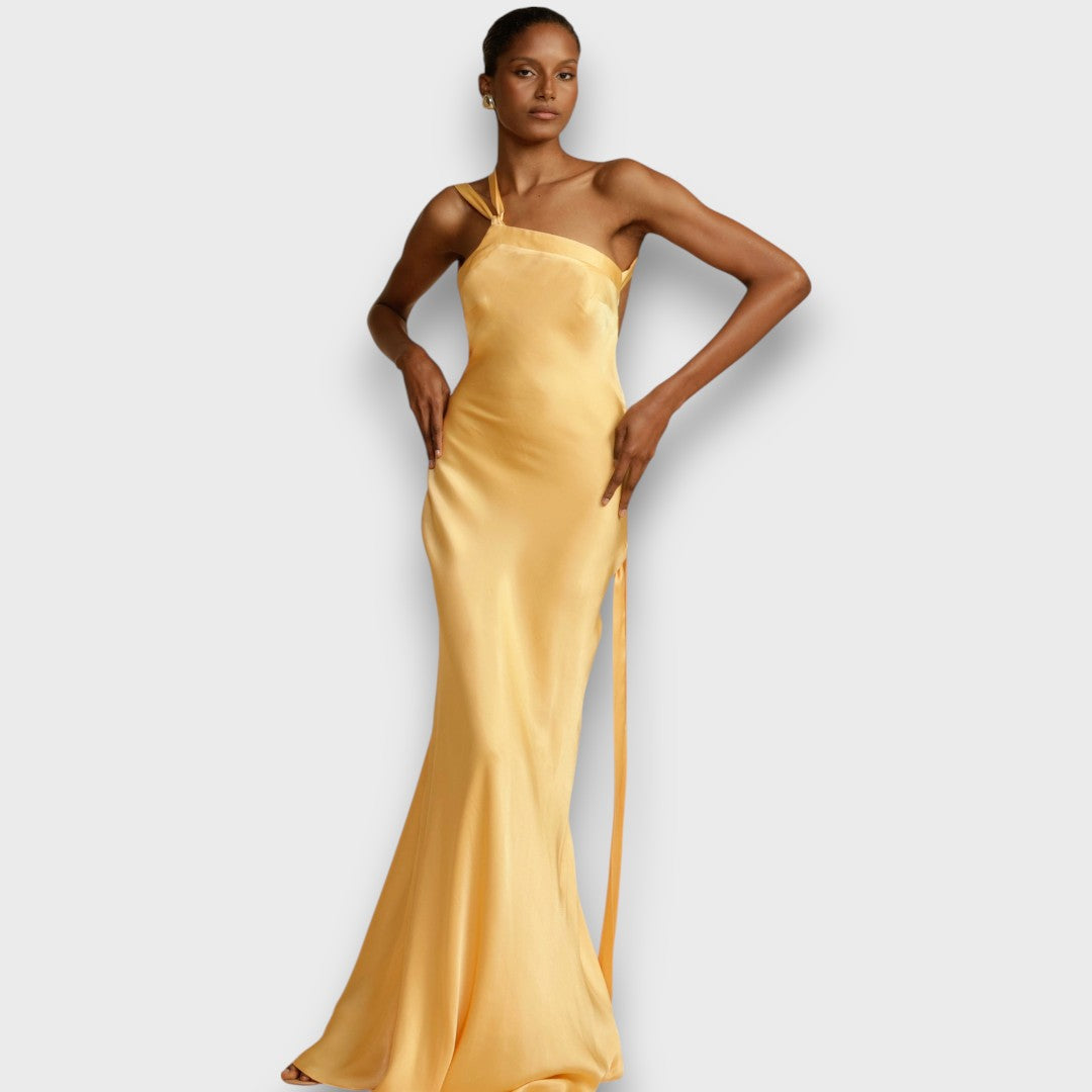 Muriel – Satin kleid in Maxilänge - Emma Fioretti