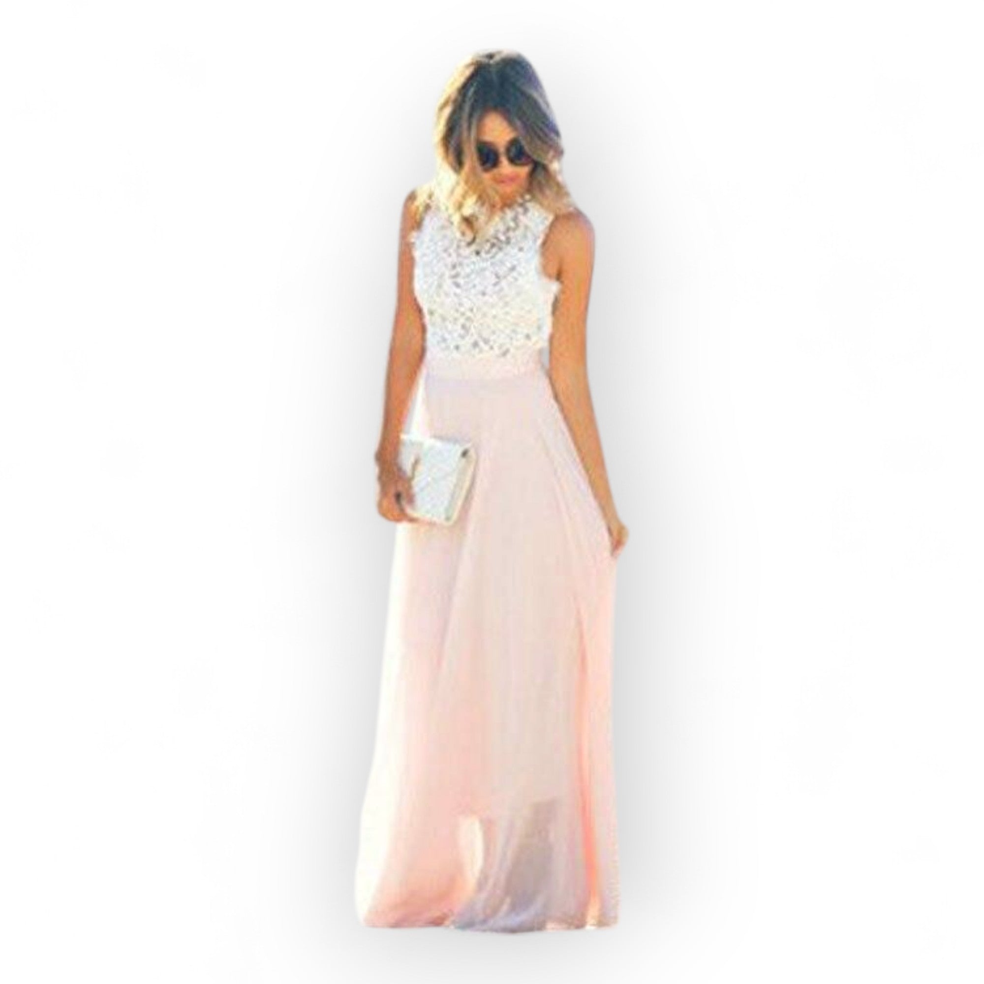 Elisette – Maxikleid mit Spitzenoberteil